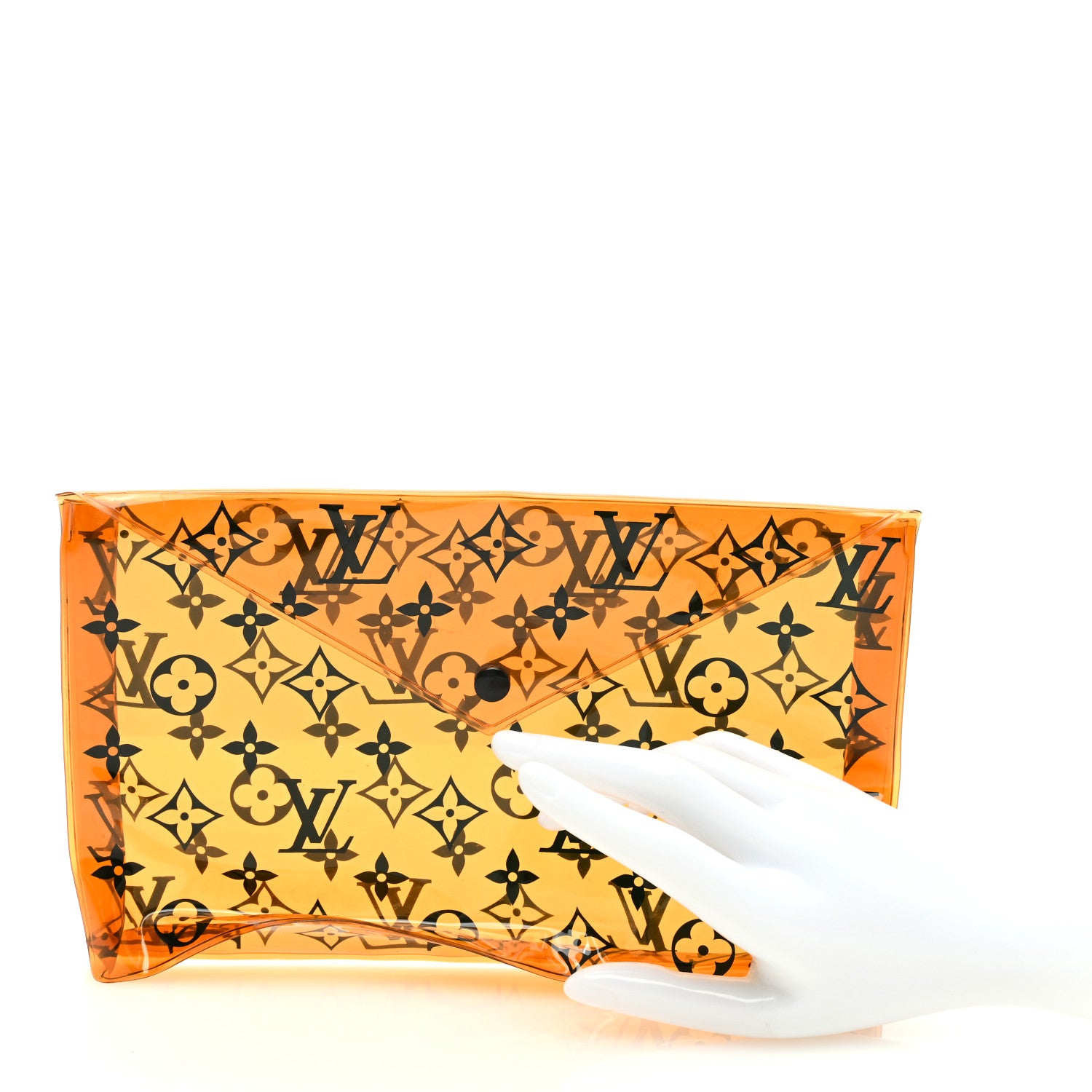 Louis Vuitton PVC Monogram Printed Envelope Pouch Orange 2 of 5