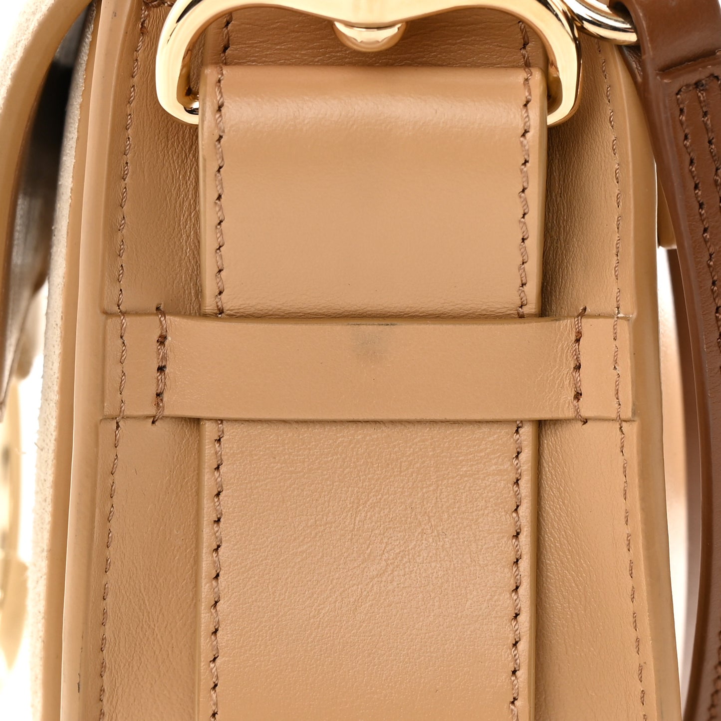 Calfskin Suede Small Tess Bag Soft Tan