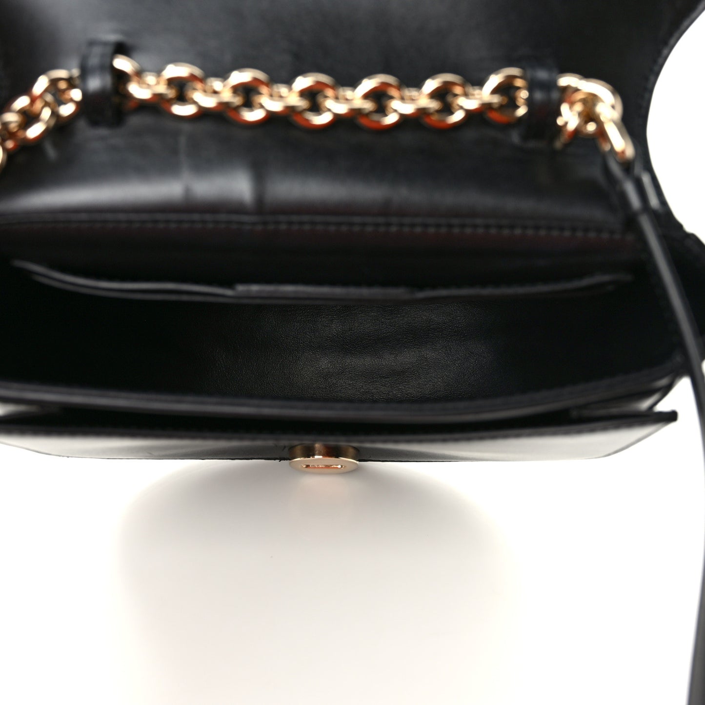 Calfskin Large Vela Flap Bag Black