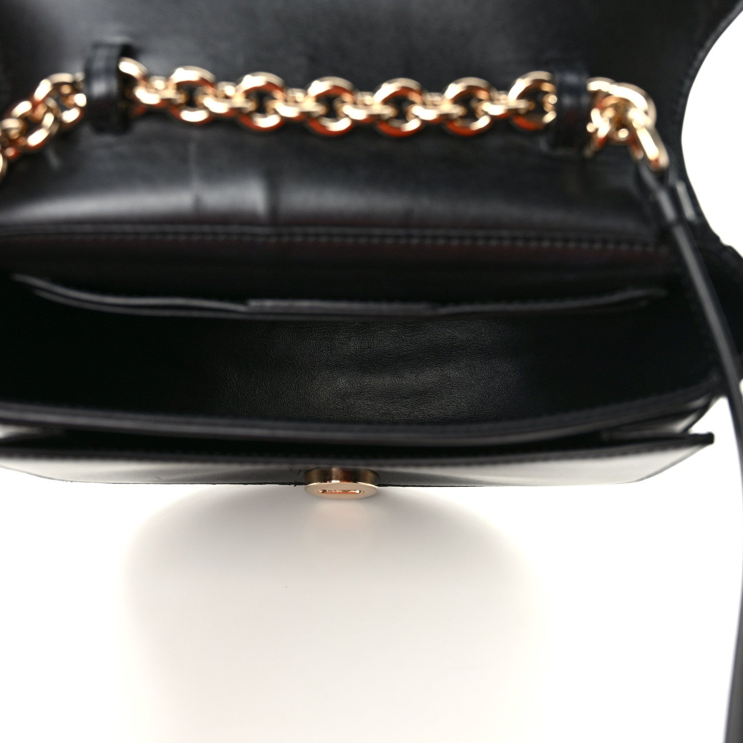 Salvatore Ferragamo Calfskin Large Vela Flap Bag Black 5 of 10