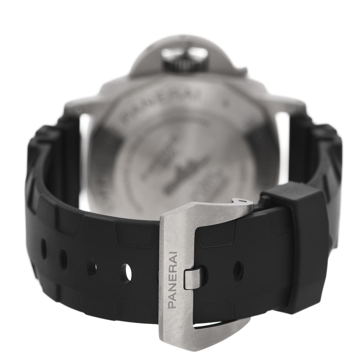 Titanium Rubber 47mm Luminor Submersible Flyback Automatic Watch Black PAM00615