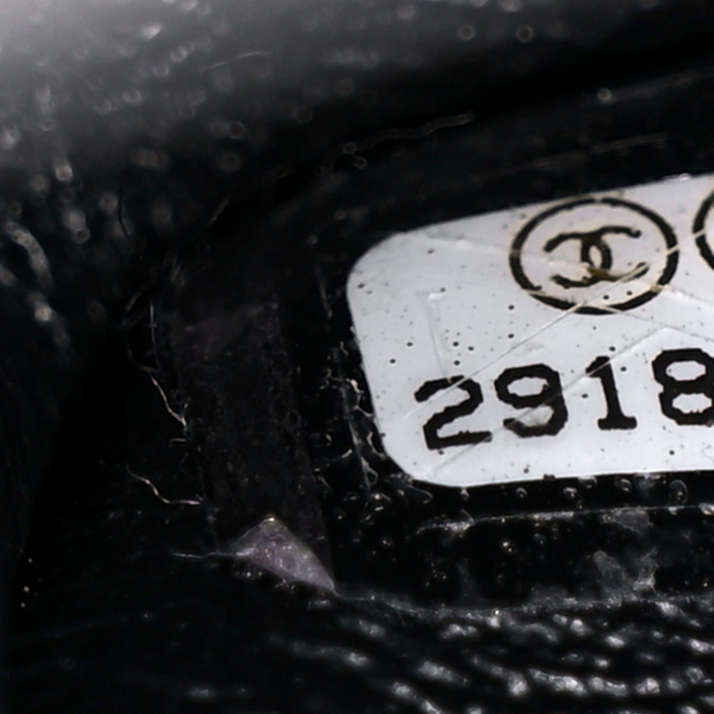 Patent Calfskin Quilted Mini Rectangular Flap Black