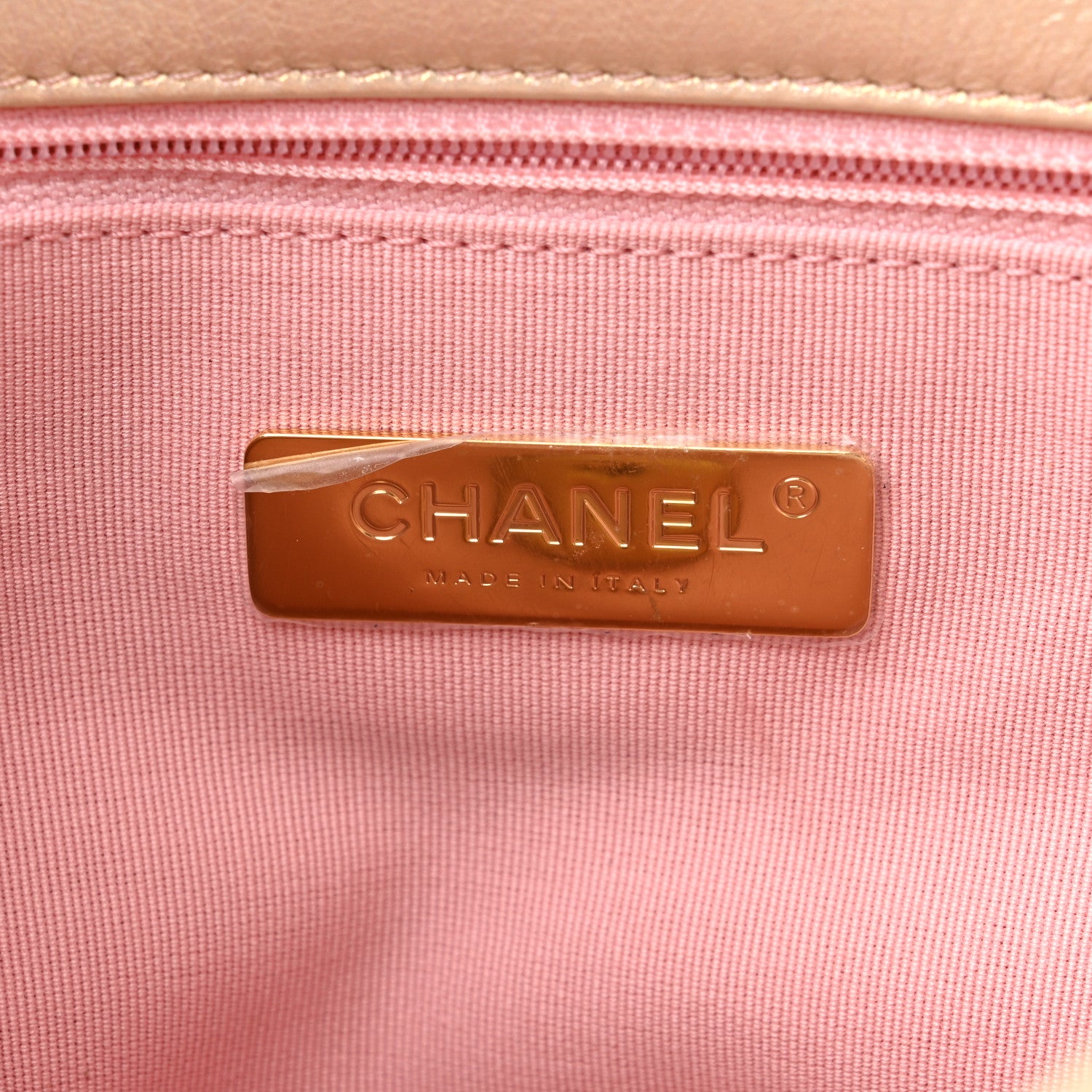 Chanel Iridescent Lambskin Quilted Medium Chanel 19 Flap Pink 6 of 9