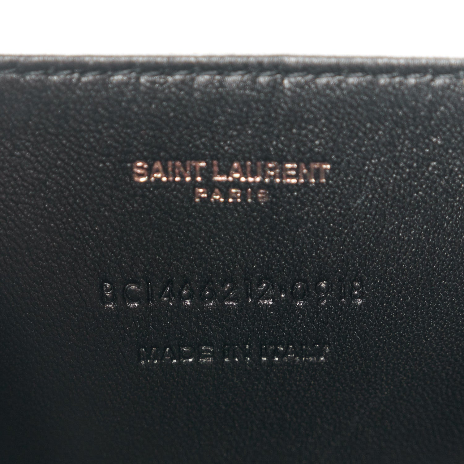 Saint Laurent Calfskin Crocodile Embossed Monogram Love Box Bag Black 6 of 9
