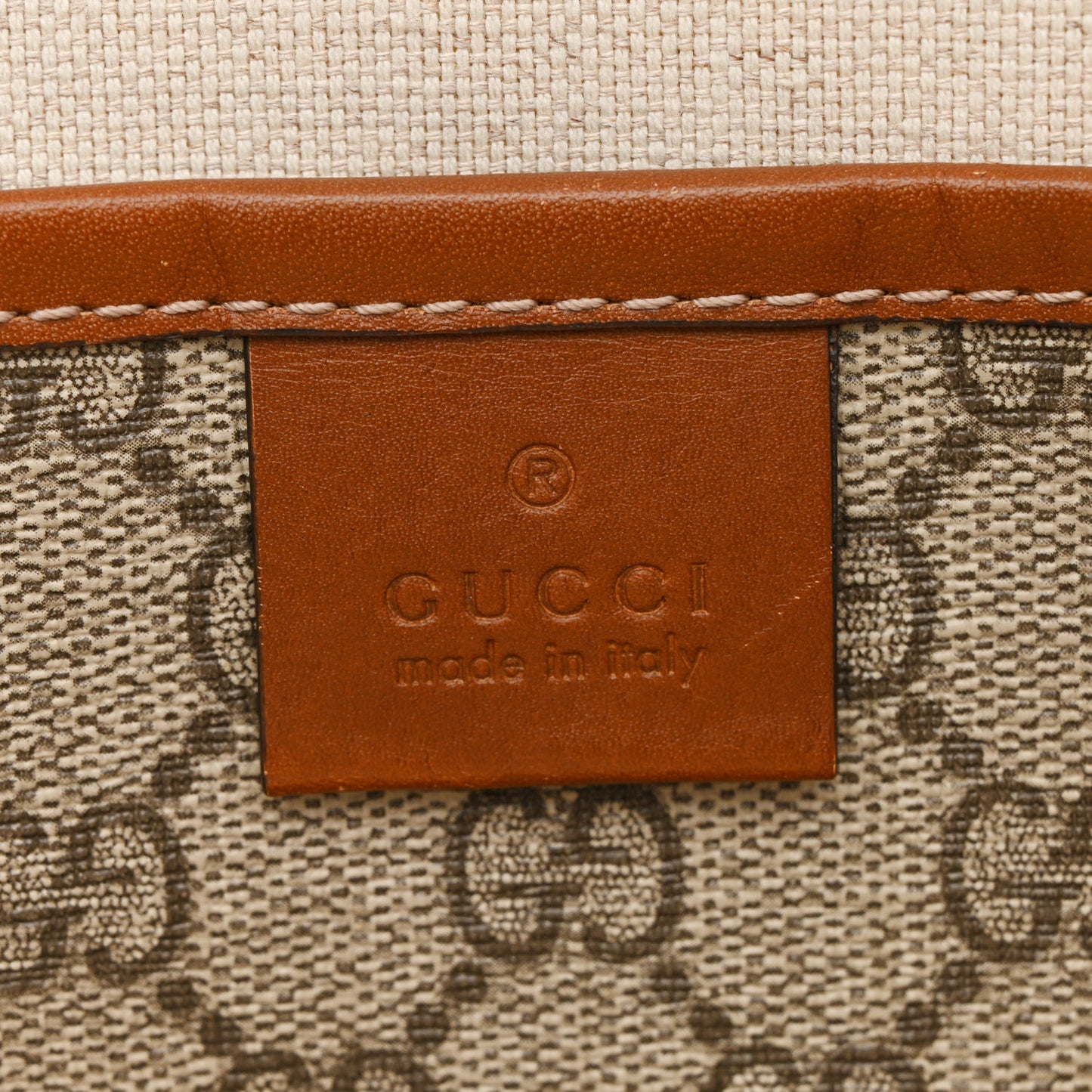 GG Plus Monogram Medium Signature Web Loop Tote Brown