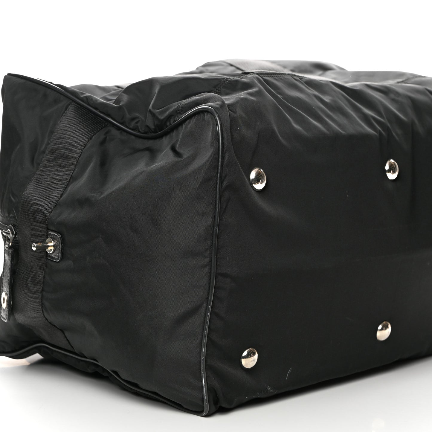 Tessuto Nylon Saffiano Viaggio Carry On Travel Bag Black