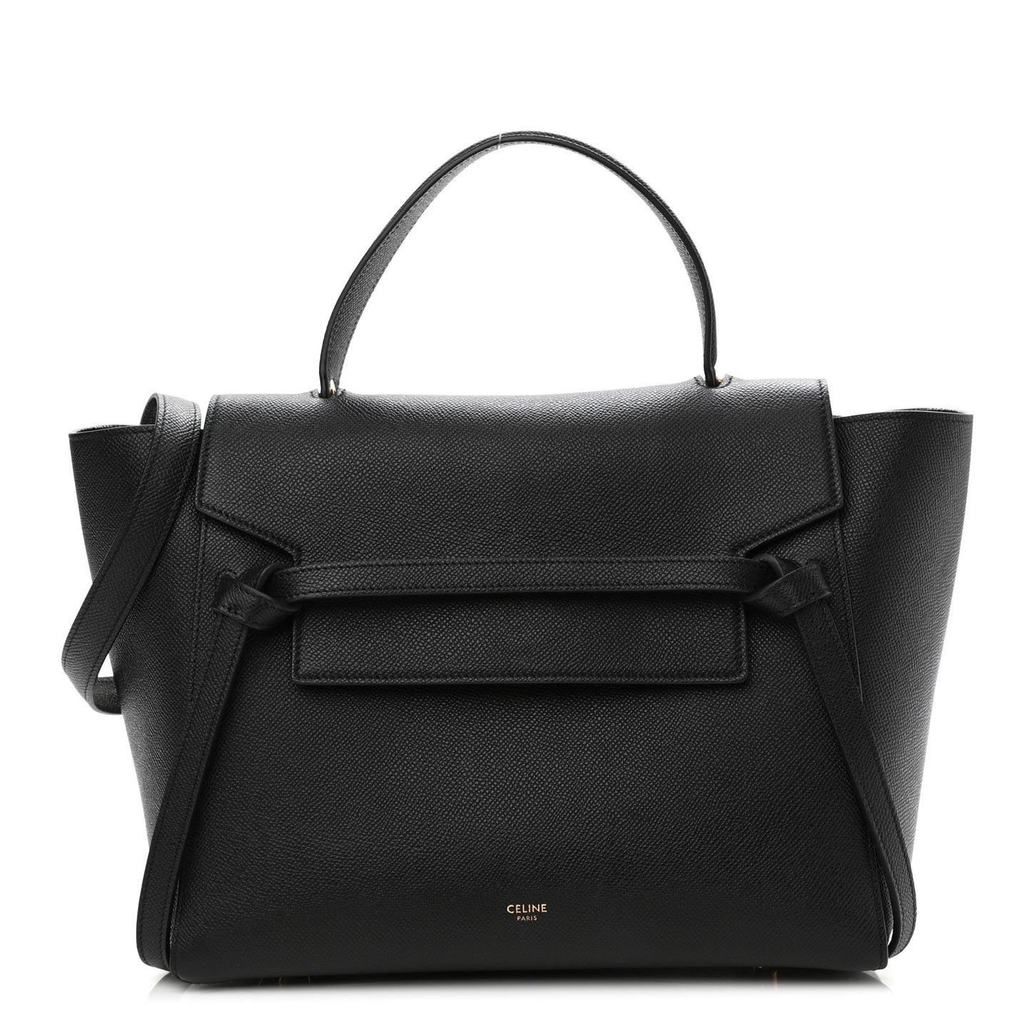 Grained Calfskin Mini Belt Bag Black