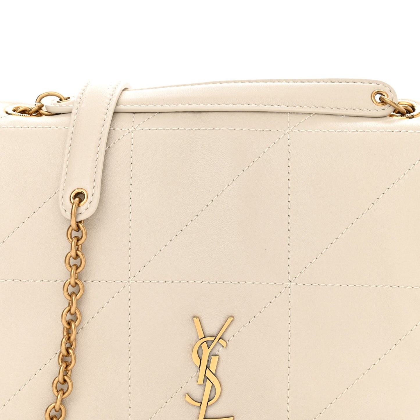 Lambskin Matelasse Monogram Mini Jamie 4.3 Blanc Vintage