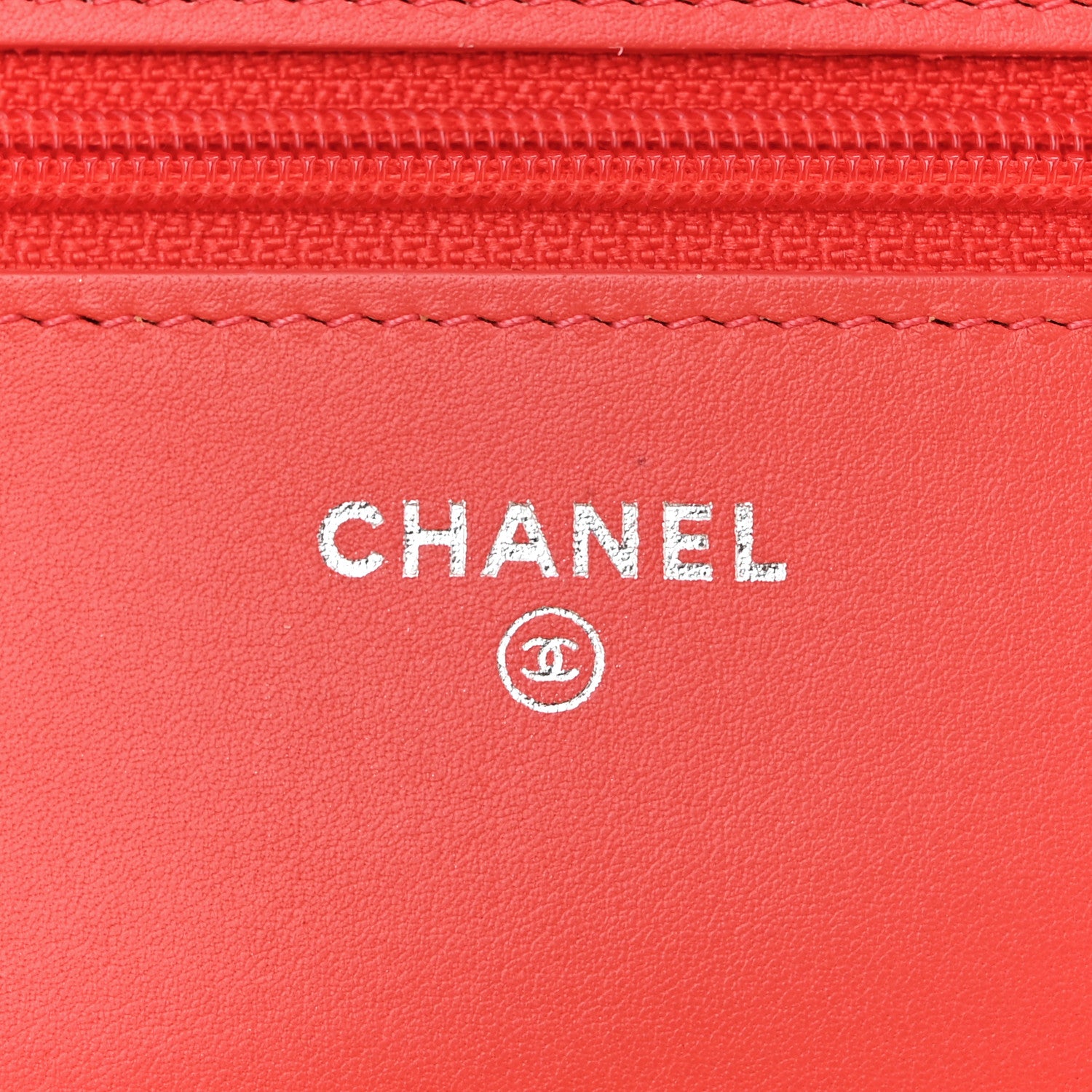 Chanel Velvet Quilted Wallet On Chain WOC Coral 6 of 11