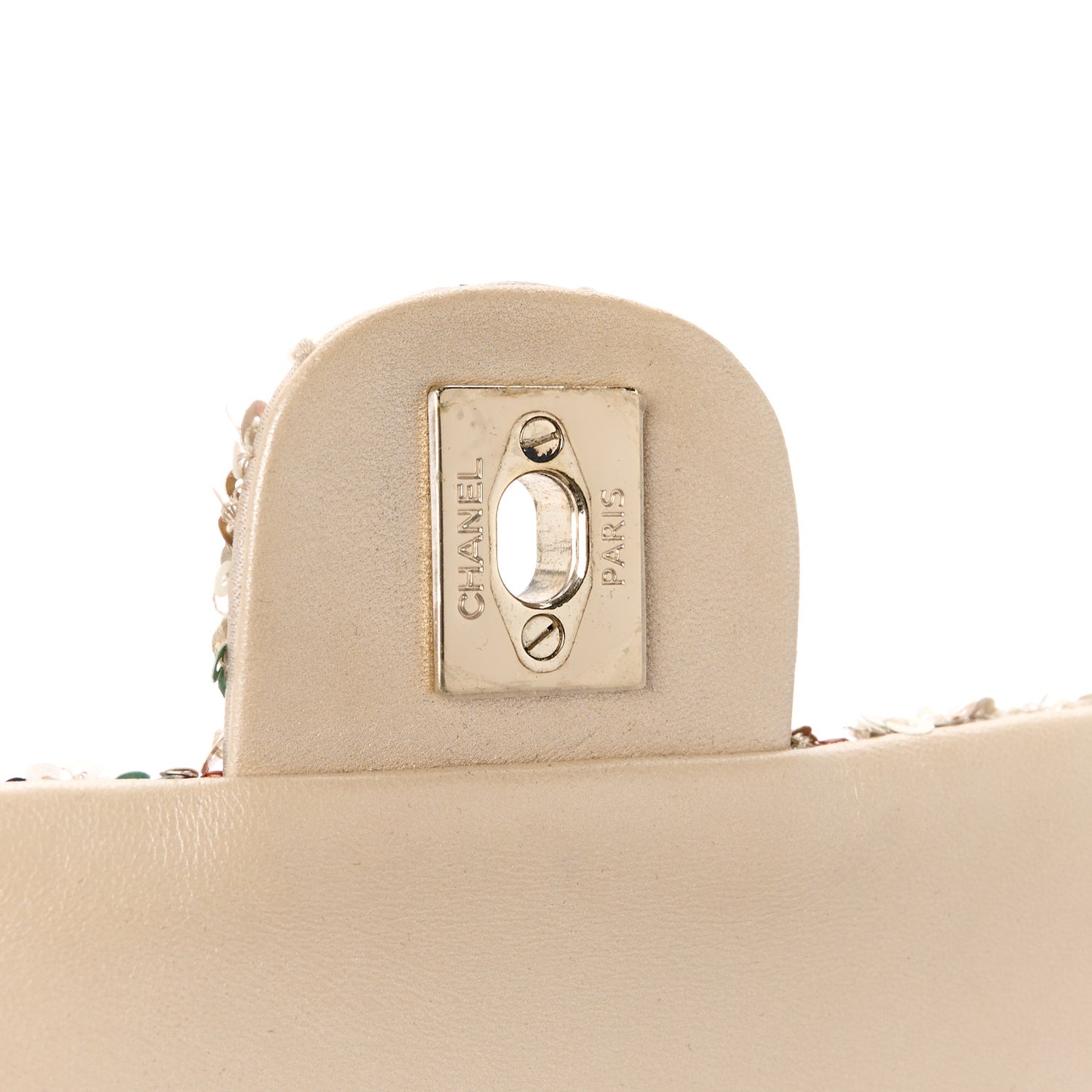 Sequin Small Single Flap Gold Multicolor