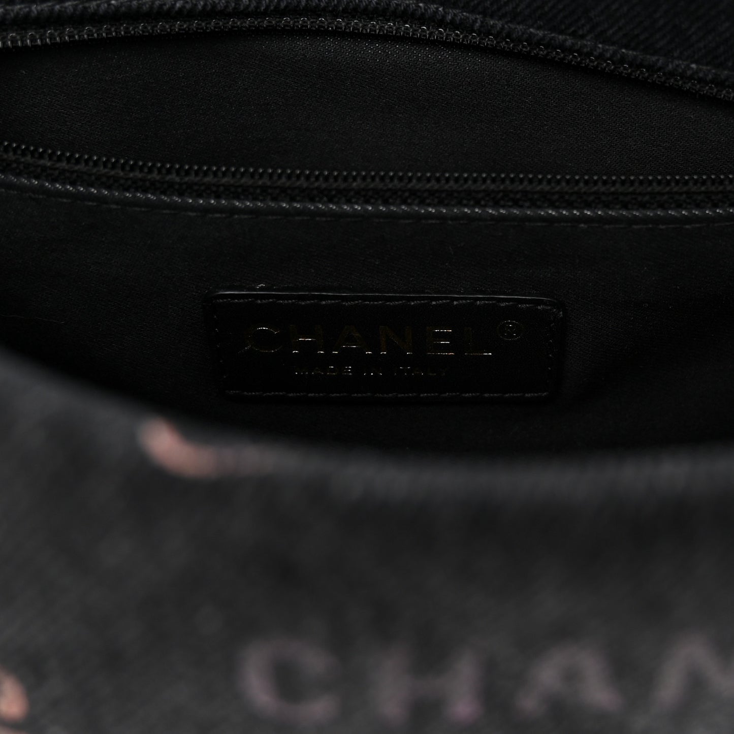 Denim Quilted Denim Mood Large Flap Black Multicolor
