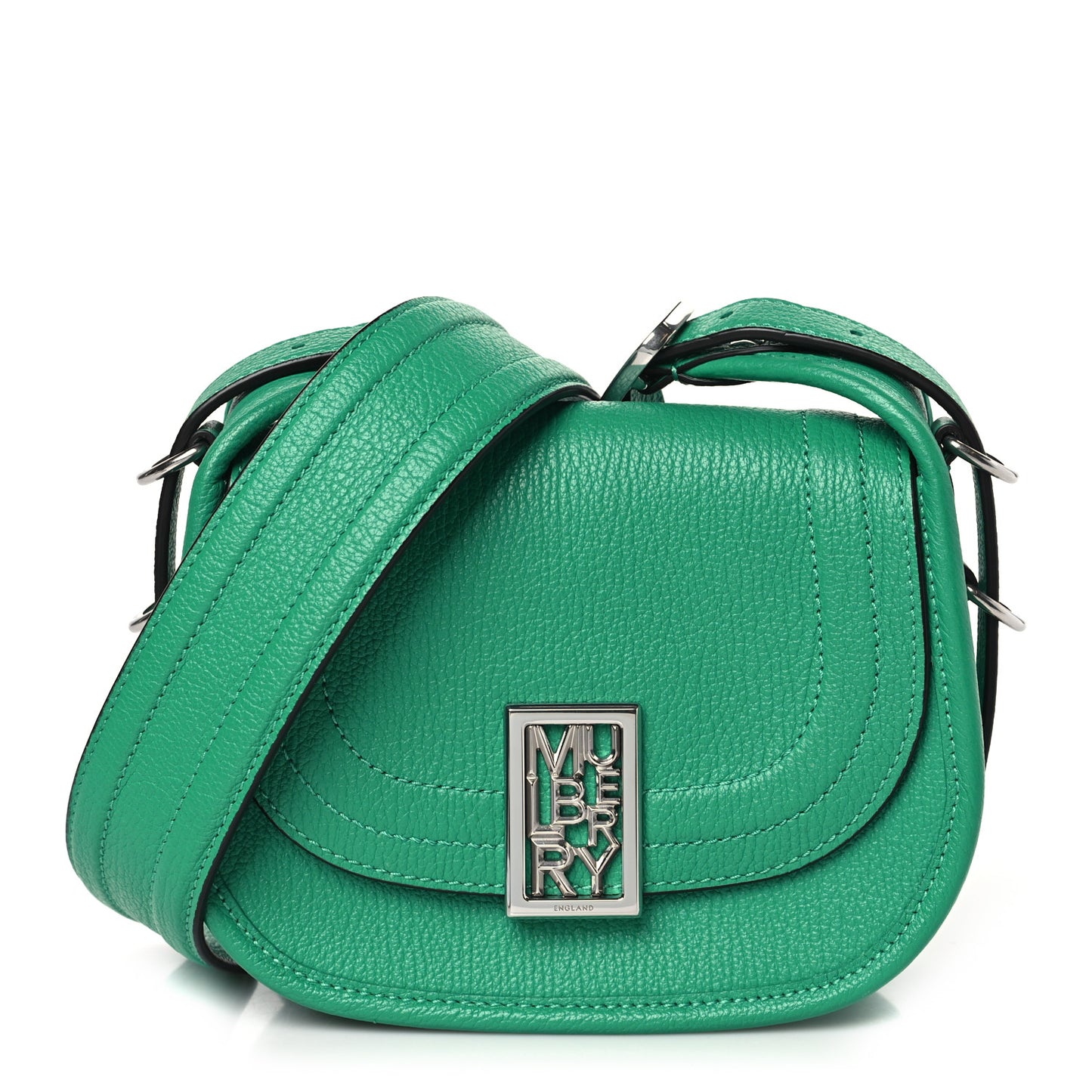Glossy Goatskin Mini Sadie Satchel Lawn Green