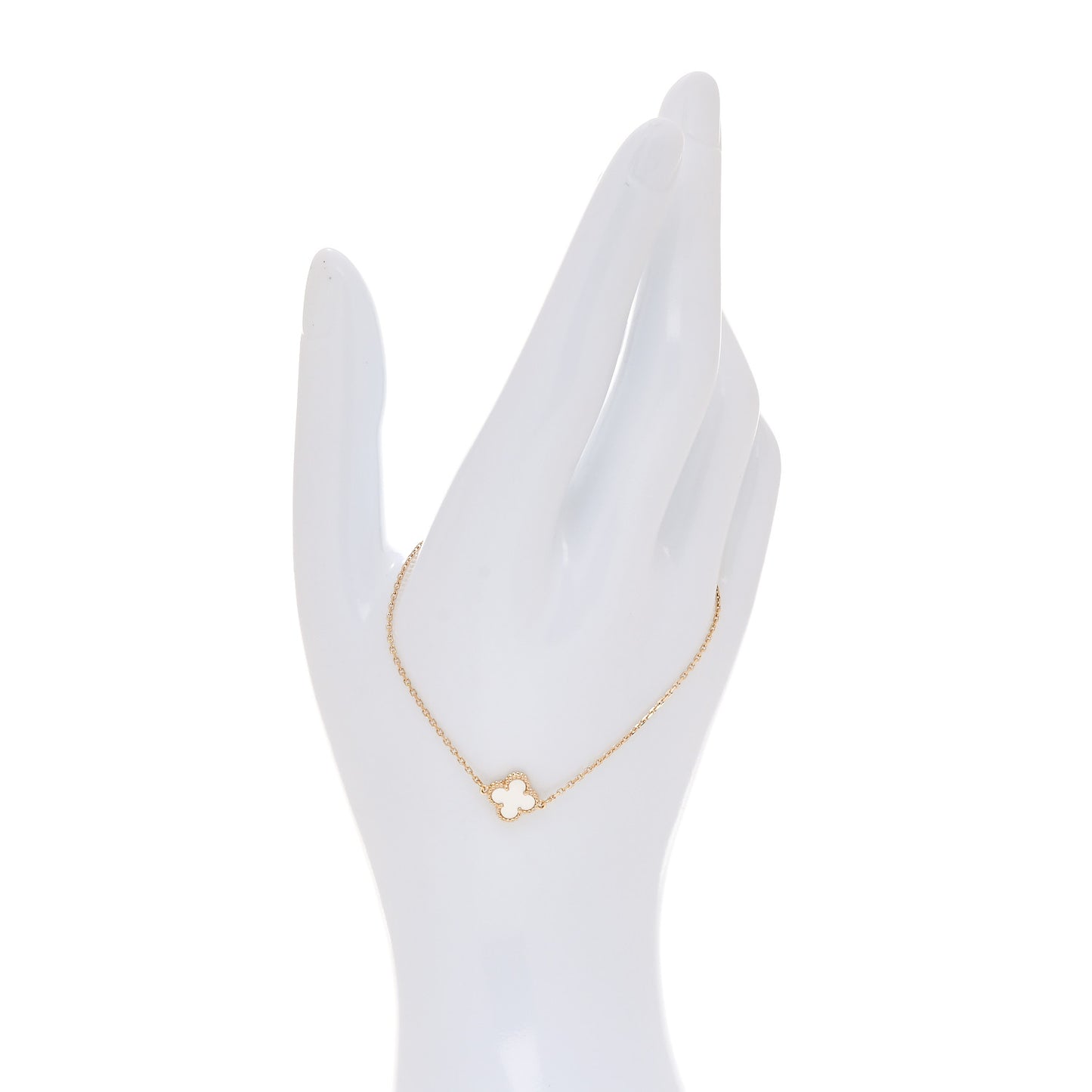 18K Yellow Gold Mother of Pearl Sweet Alhambra Bracelet