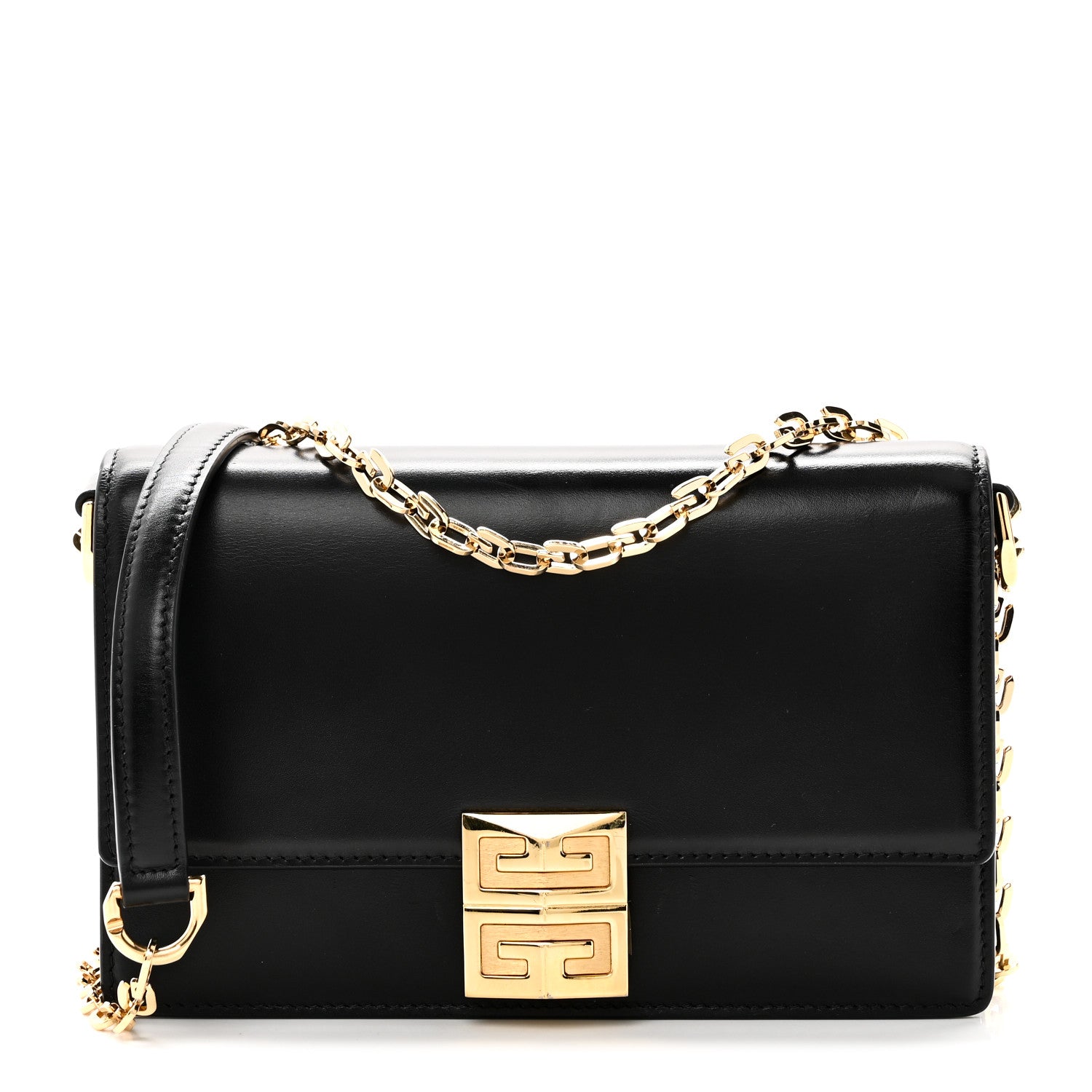Givenchy Calfskin Small 4G Chain Shoulder Bag Black 1799162