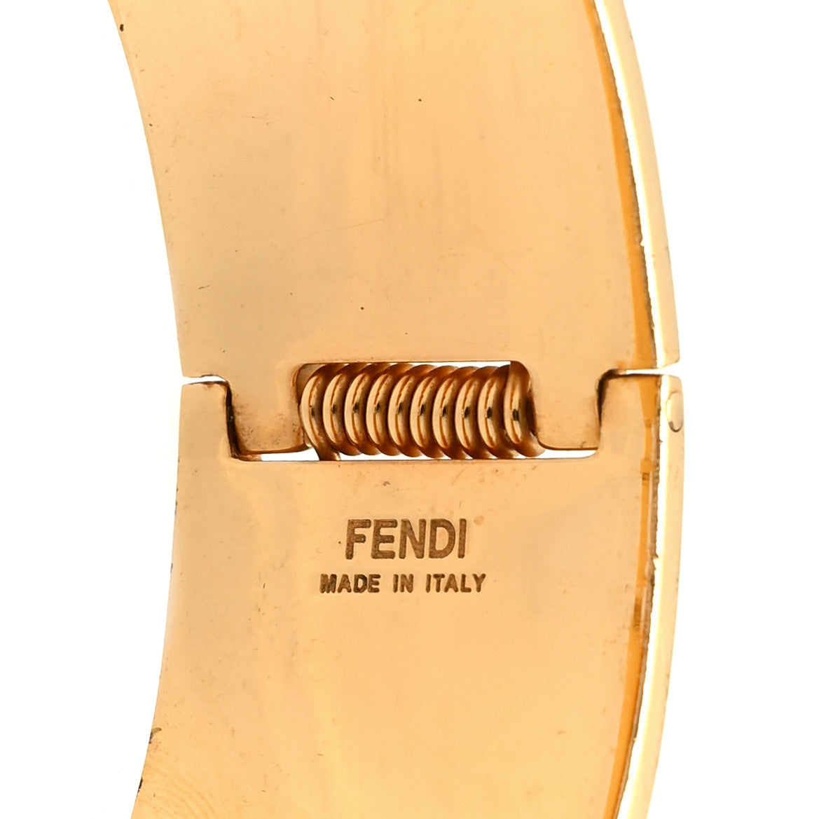 Enamel Fendista Medium Bracelet Gold Brown Rosso