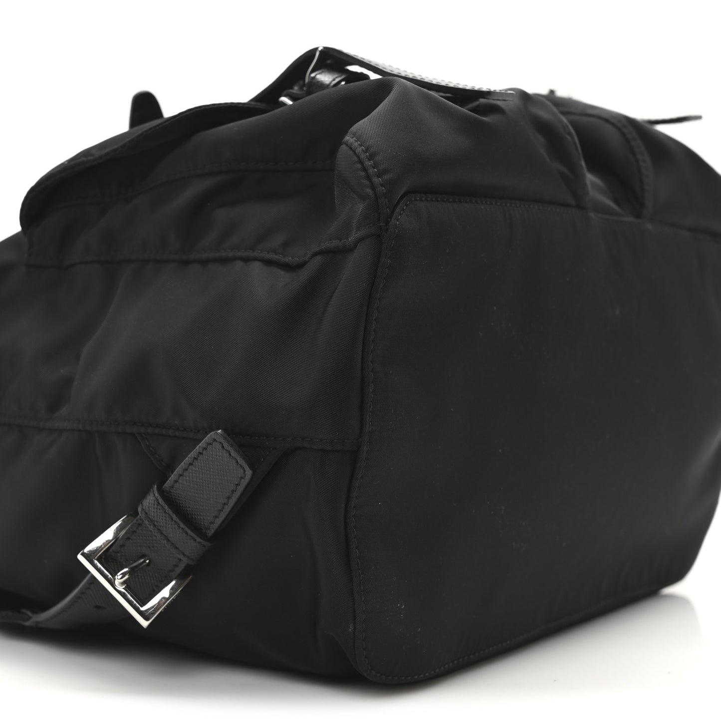 Re-Nylon Vela Saffiano Medium Backpack Black