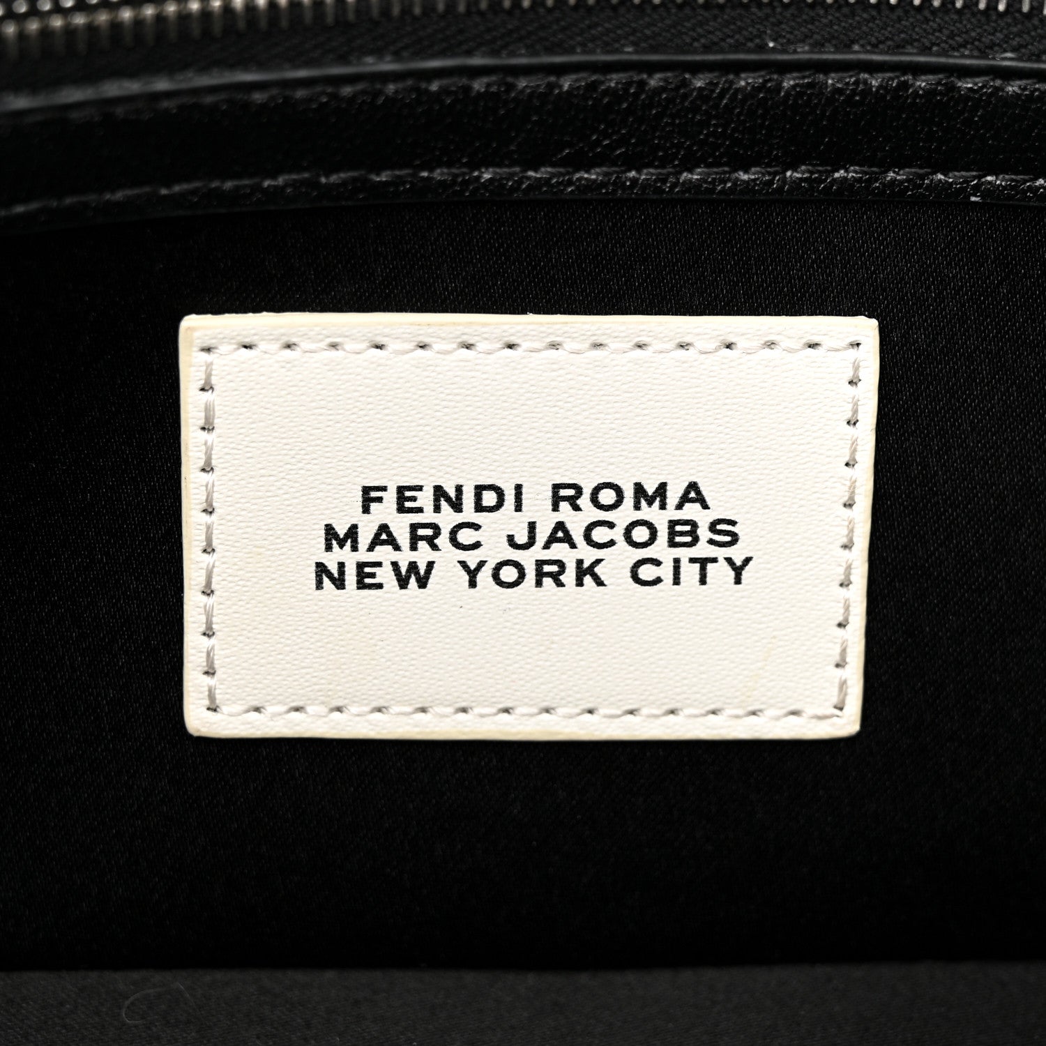 Fendi X MARC JACOBS Nappa Logo Medium Baguette Black 6 of 10