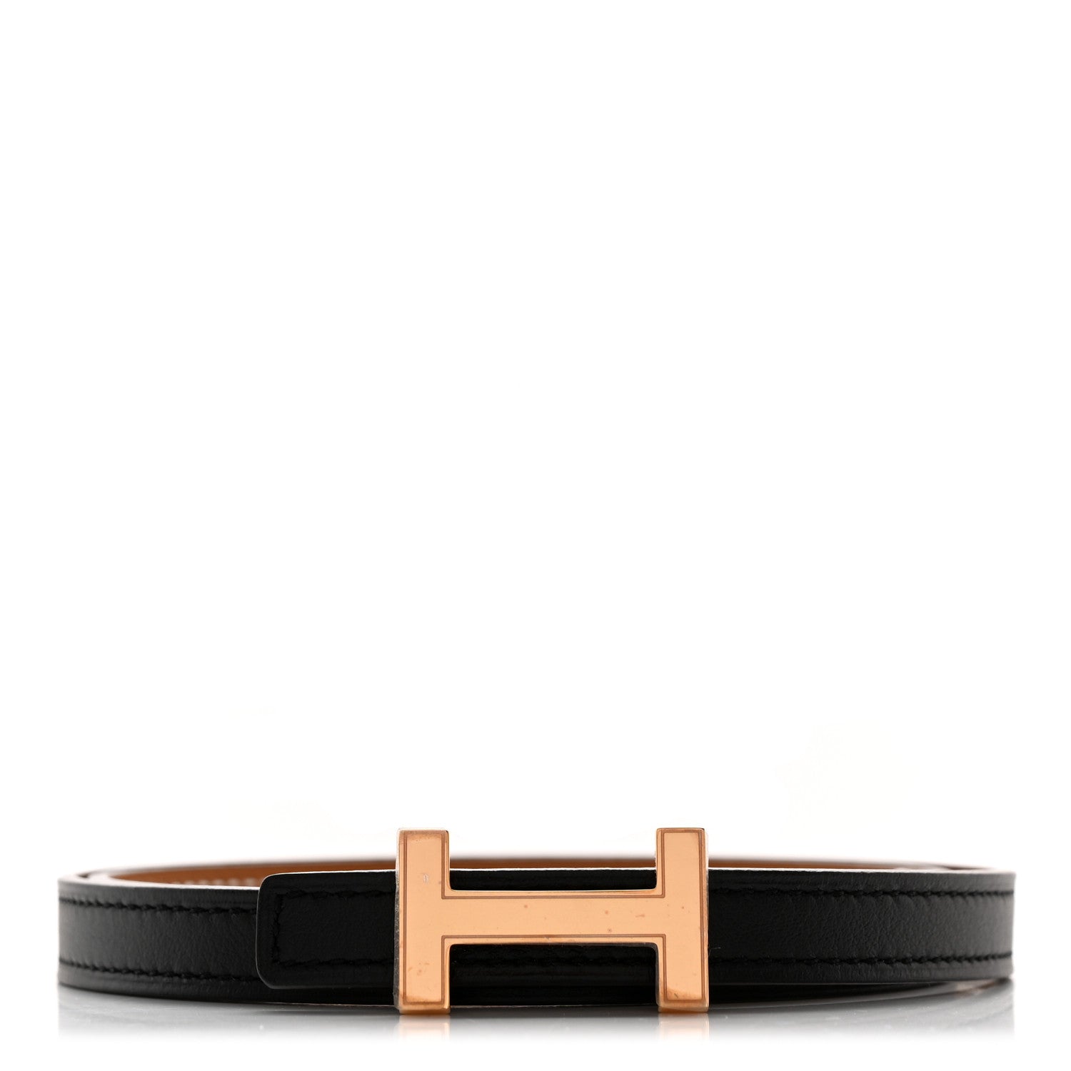 Hermes Swift Epsom 13mm Focus Belt 70 Black Gold 1274498