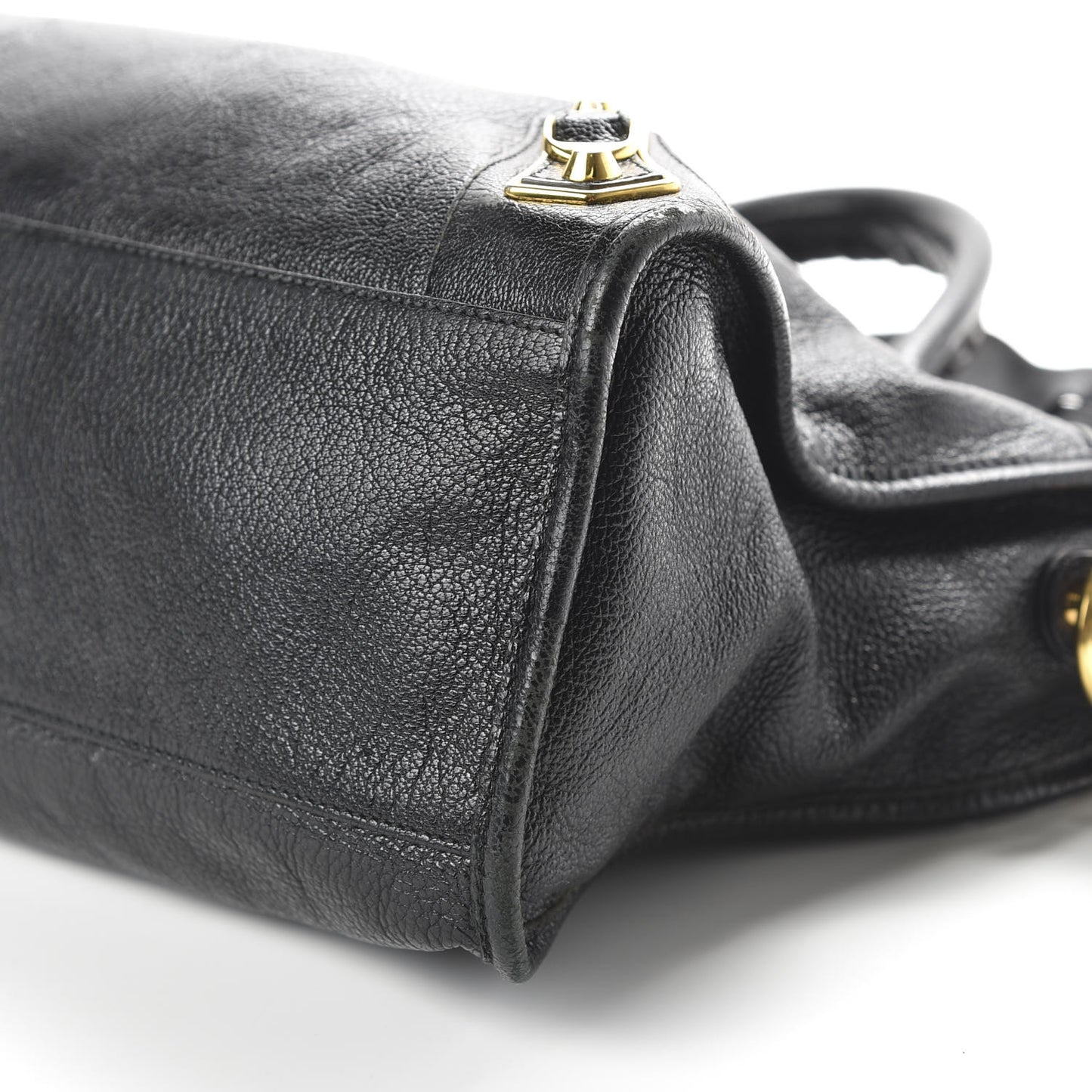 Chevre Gold Metallic Edge Hardware City Black