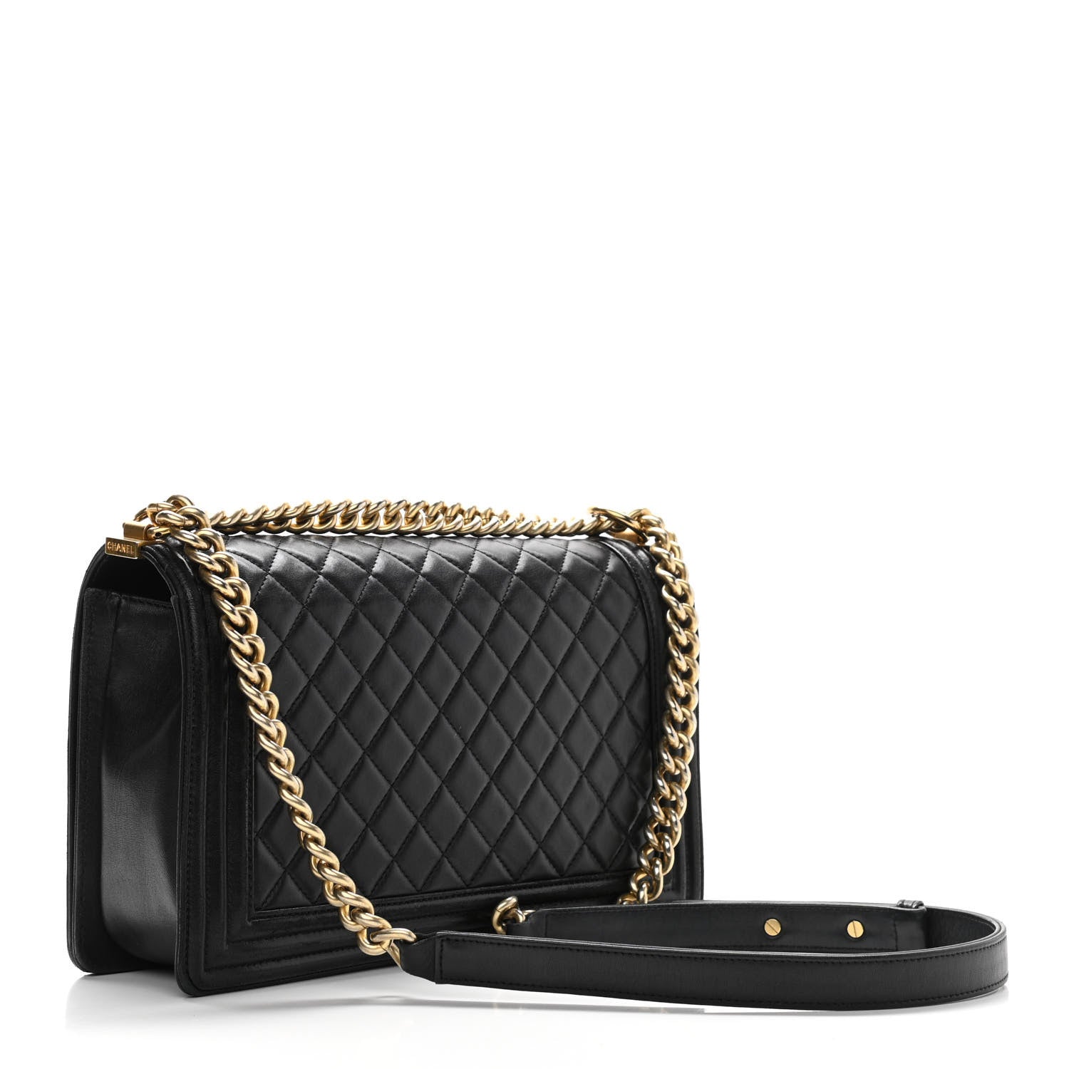 Chanel Lambskin Quilted New Medium Boy Flap Black 3 of 15