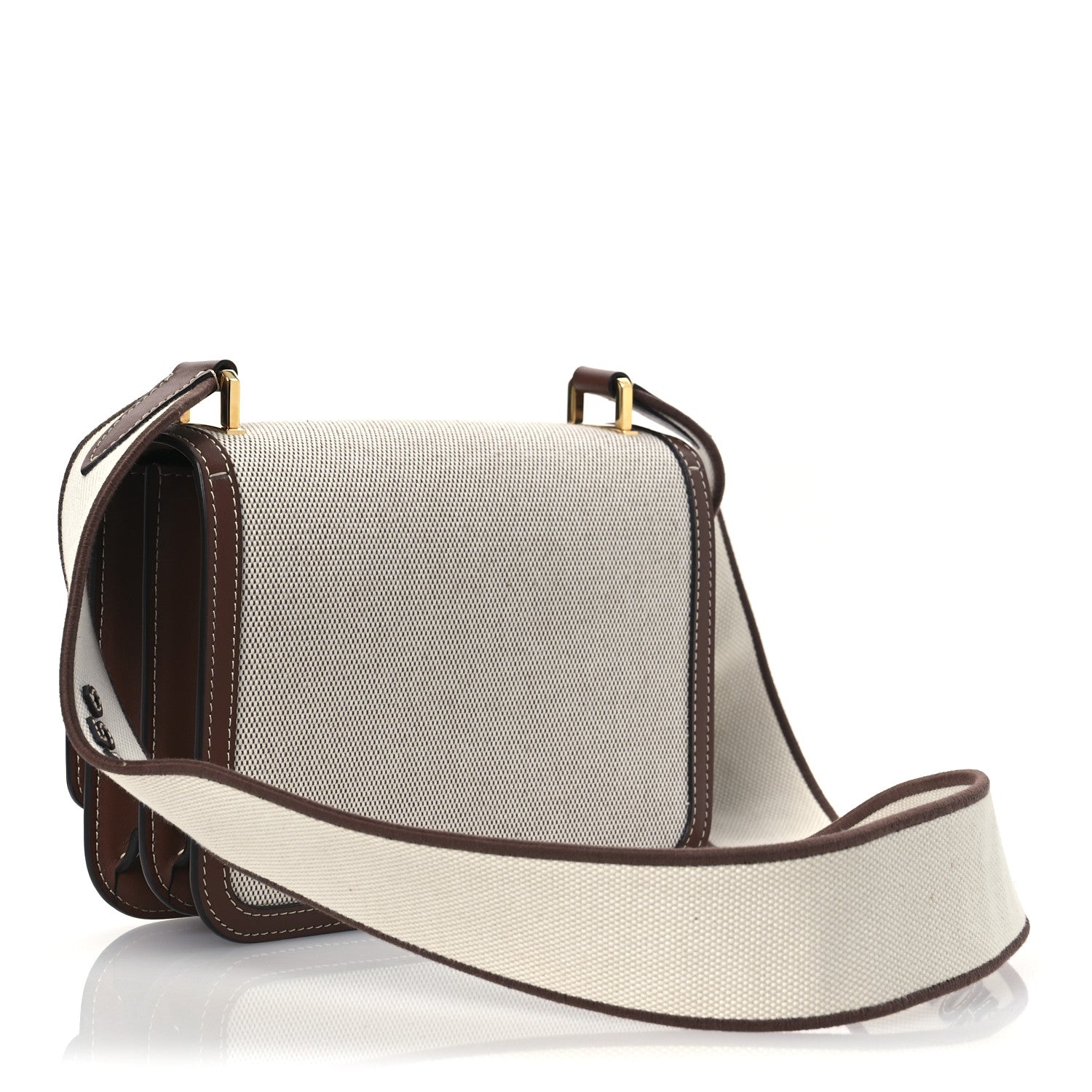 Burberry Canvas Calfskin Small TB Bag Natural 3 of 12