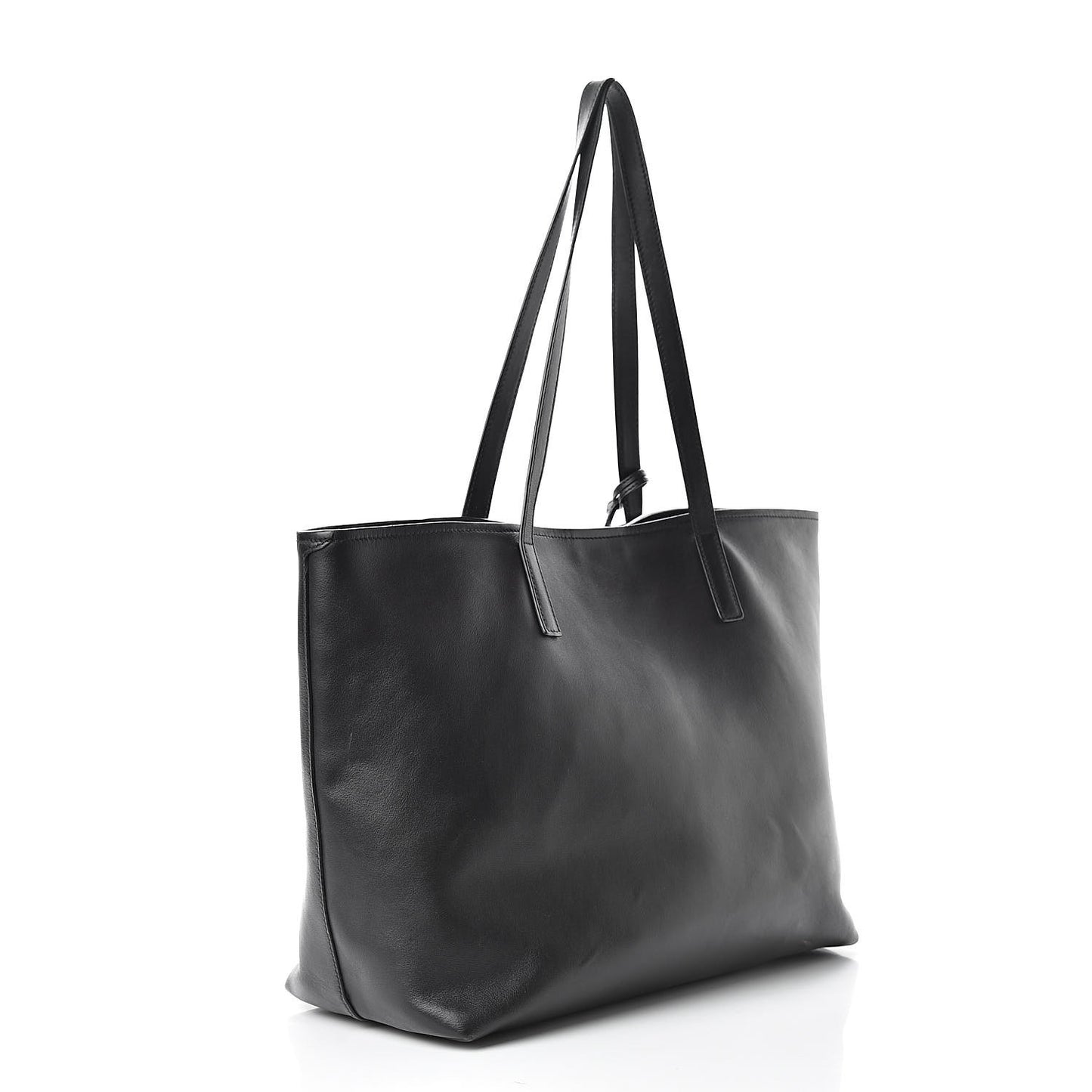 City Calf Shopping Tote Black