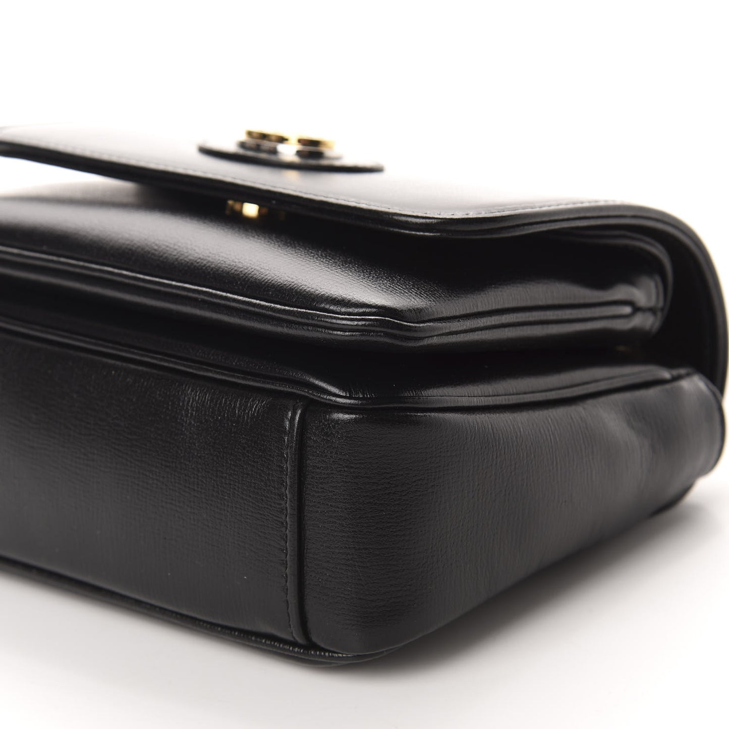 Azalea Calfskin Mini Marina Chain Shoulder Bag Black