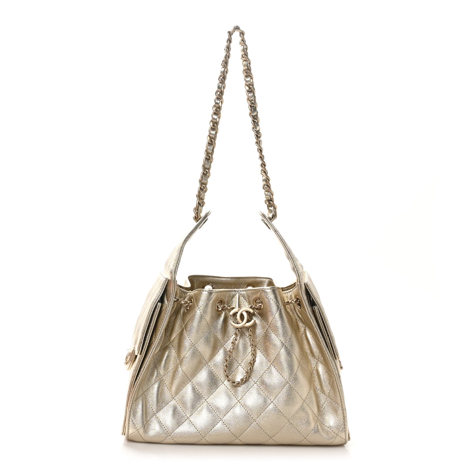 Chanel Metallic Caviar Quilted Small Chanel 25 Handbag Gold 1 of 11