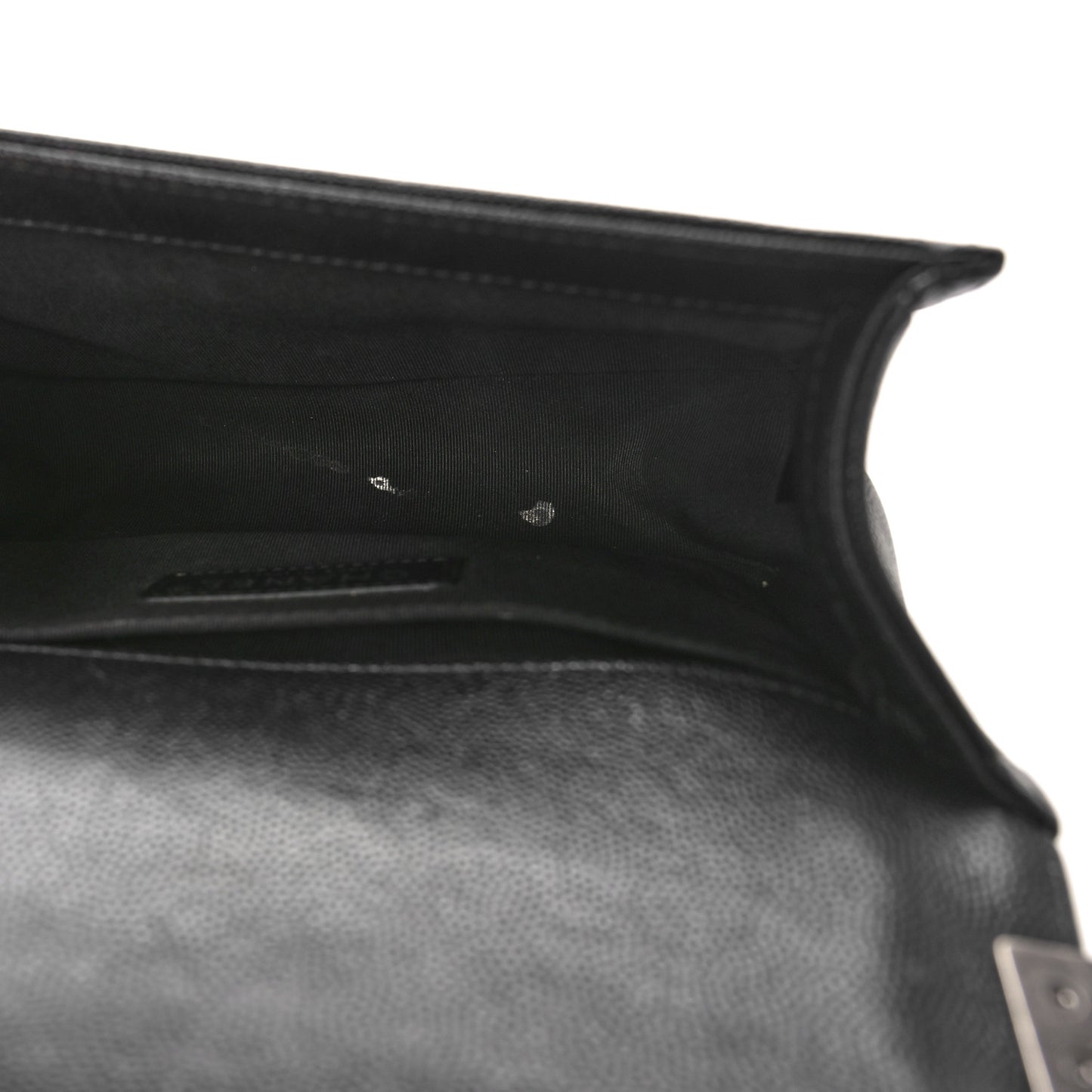 Caviar Quilted Small Boy Flap Black