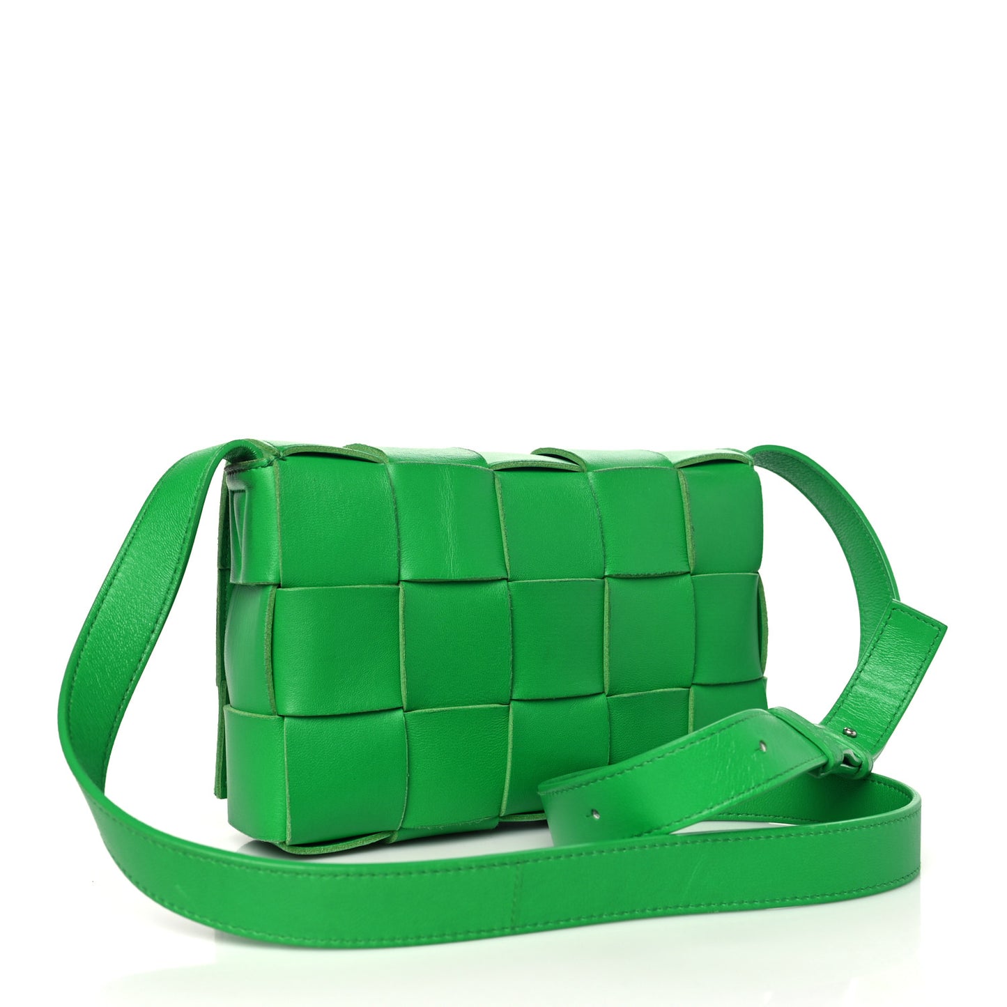 Lambskin Maxi Intrecciato Cassette Crossbody Bag Parakeet
