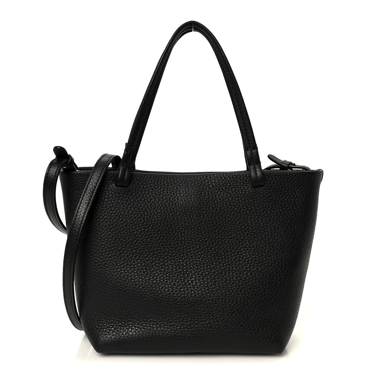 The Row Grained Calfskin Small Park Tote Black 1865643 – FASHIONPHILE