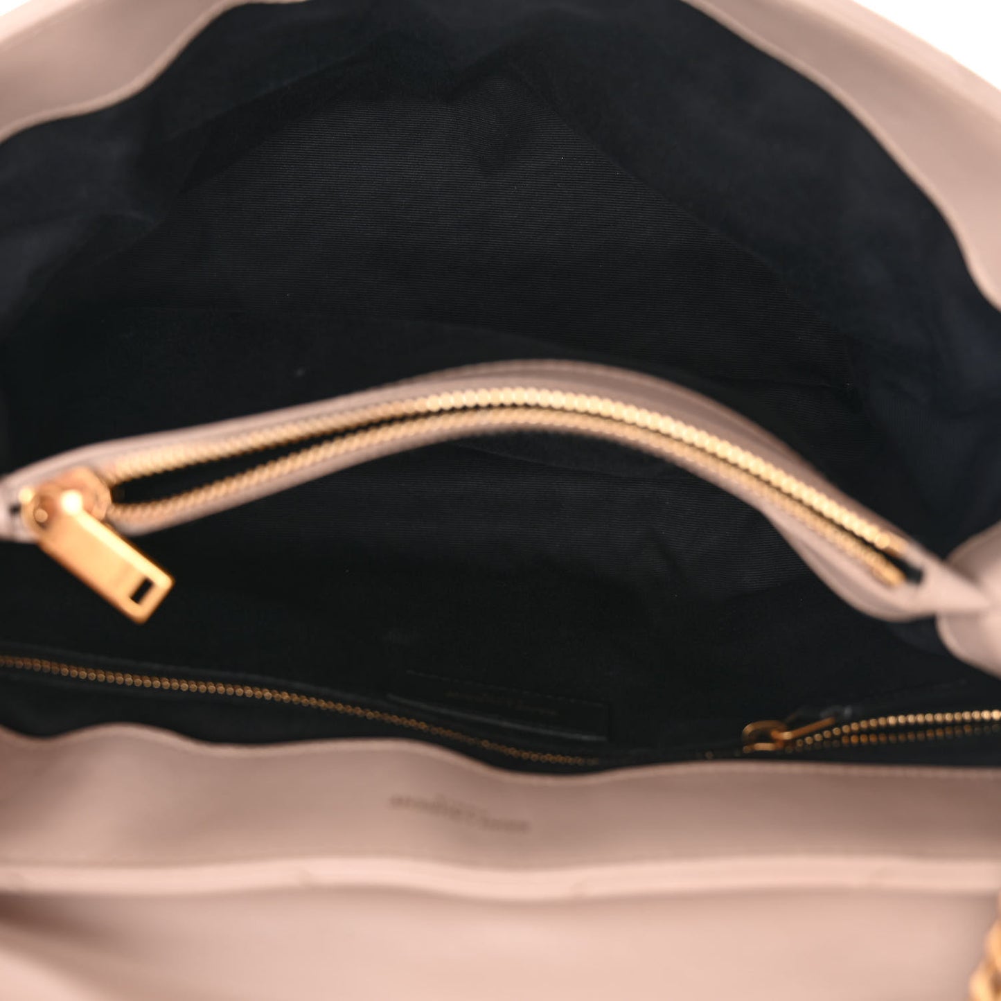 Calfskin Y Quilted Monogram Medium Loulou Chain Satchel Light Natural