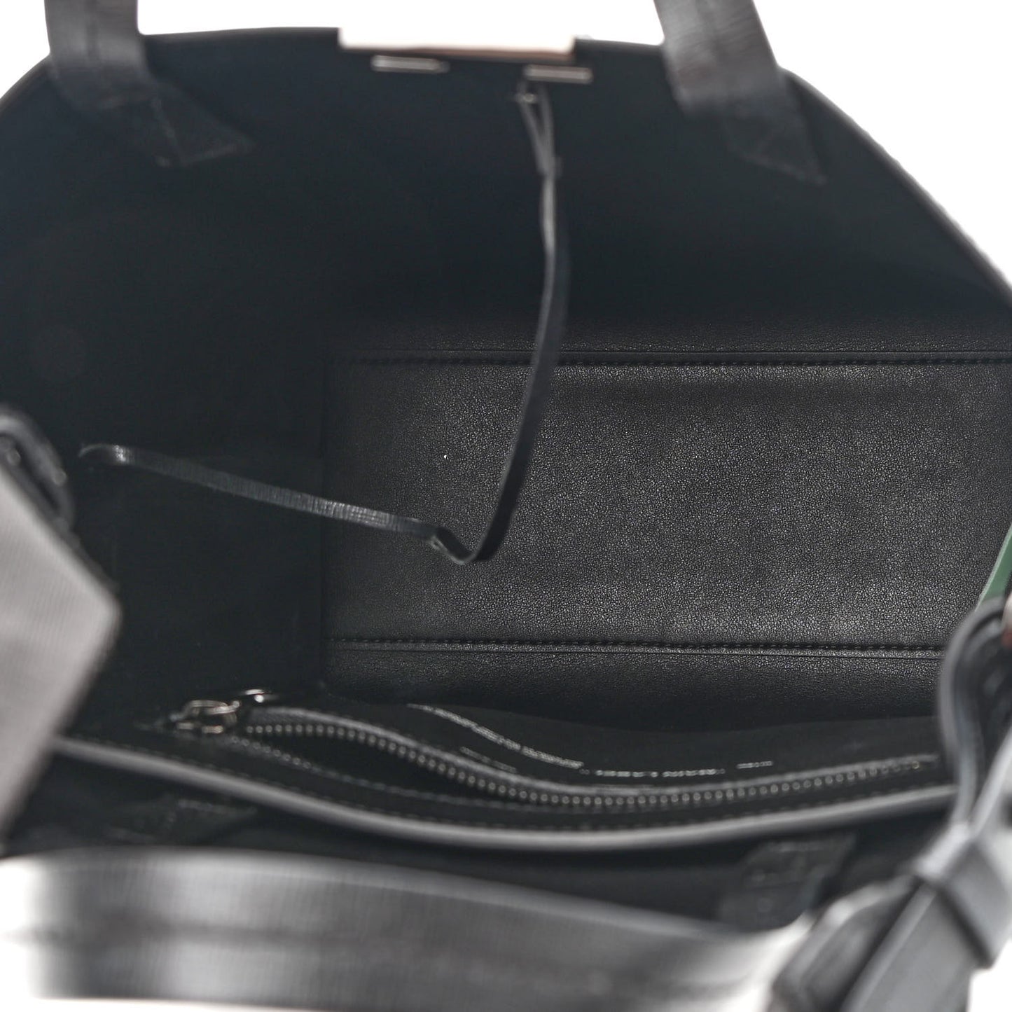 Saffiano Striped Diag Binder Crossbody Black White