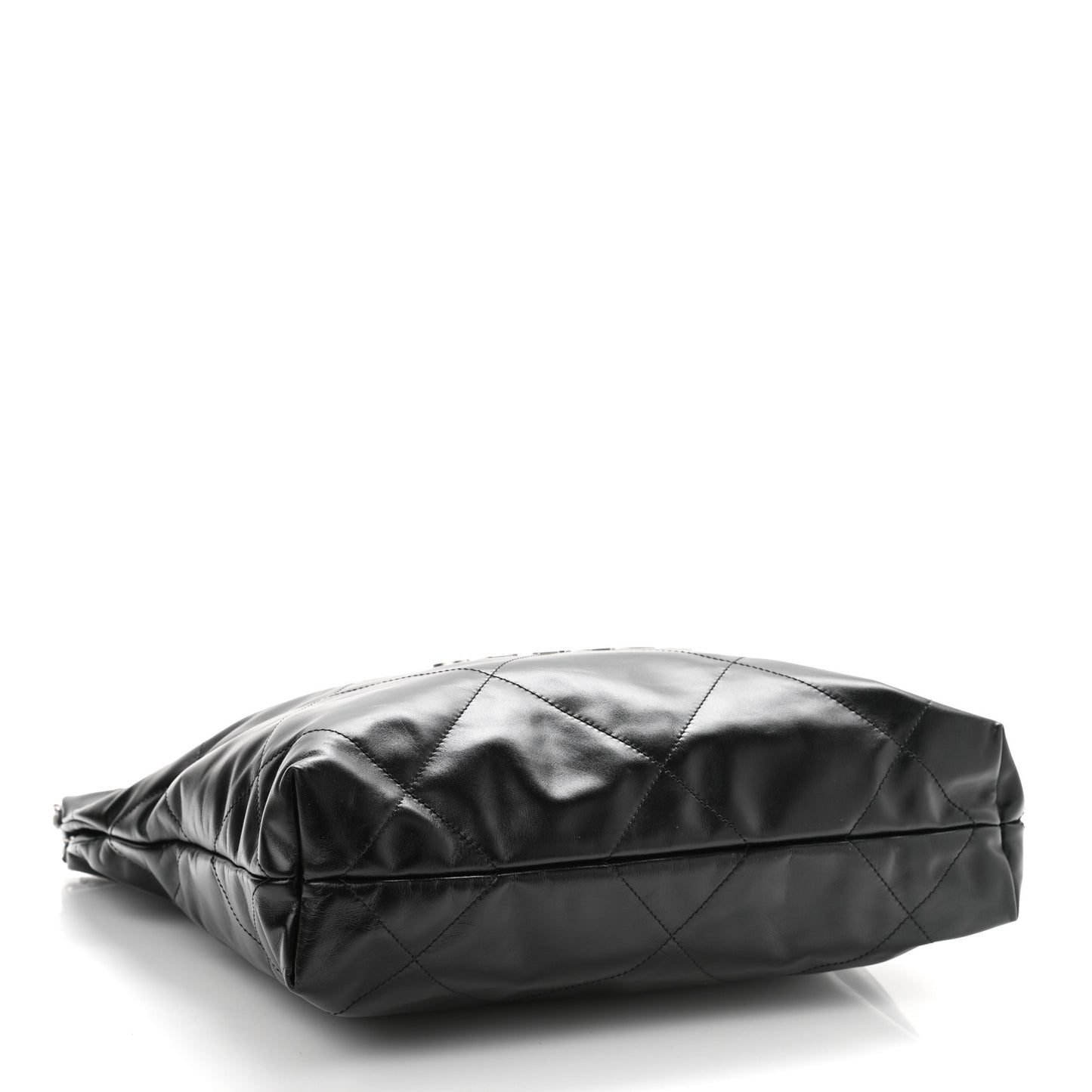 Shiny Calfskin Quilted Small Chanel 22 Black