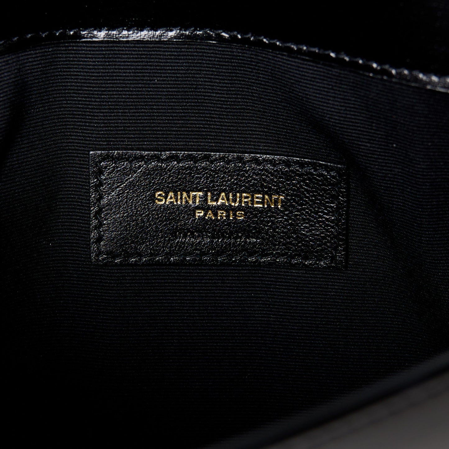 Smooth Shiny Calfskin Monogram Uptown Pouch Black
