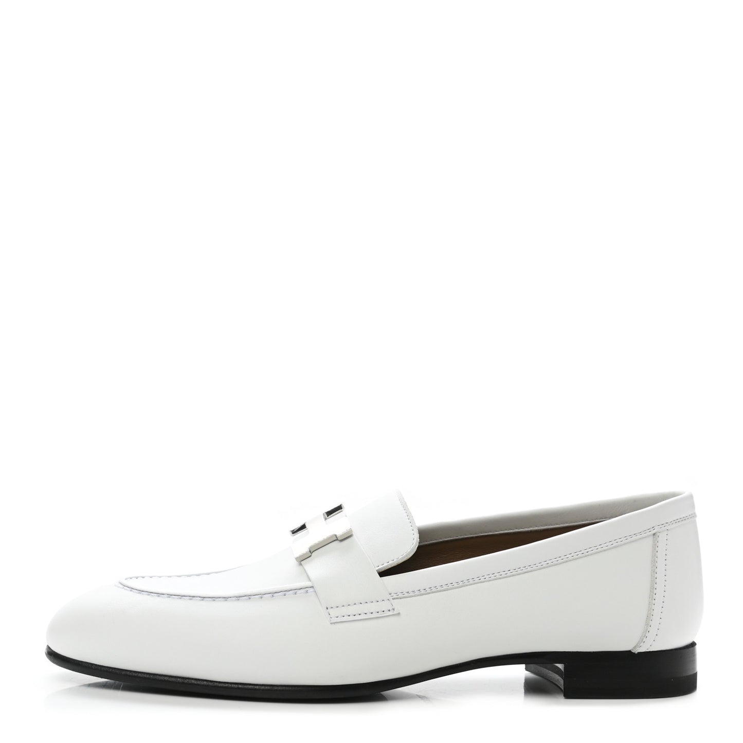 Calfskin Womens Paris Loafers 36.5 White