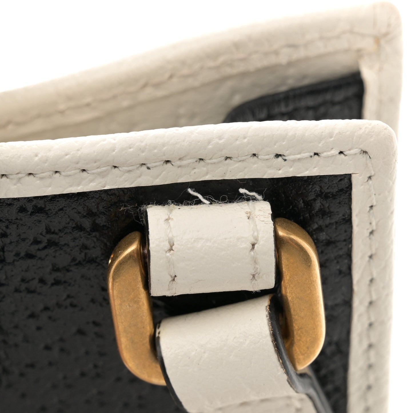 X ADIDAS Textured Dollar Calfskin Trefoil Embossed Phone Crossbody Bag Black Off White