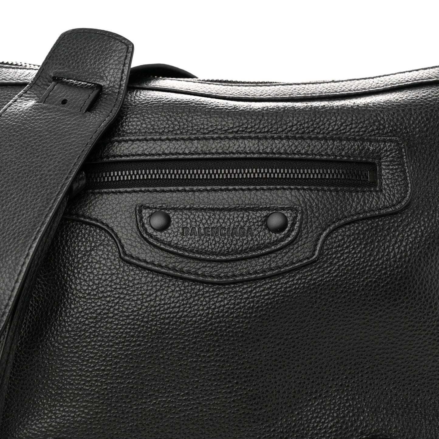 Grained Calfskin Black Hardware Small Neo Classic Hobo Black