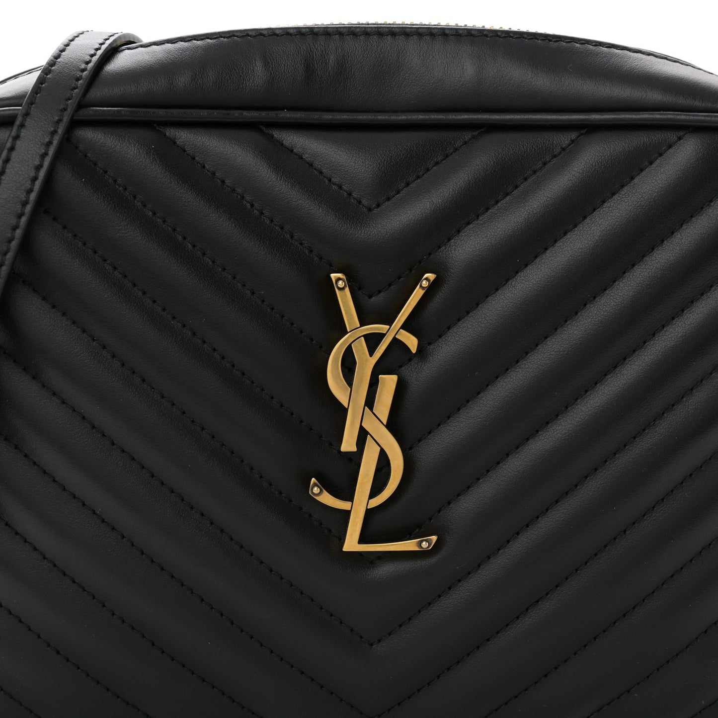Calfskin Matelasse Monogram Lou Camera Bag Black