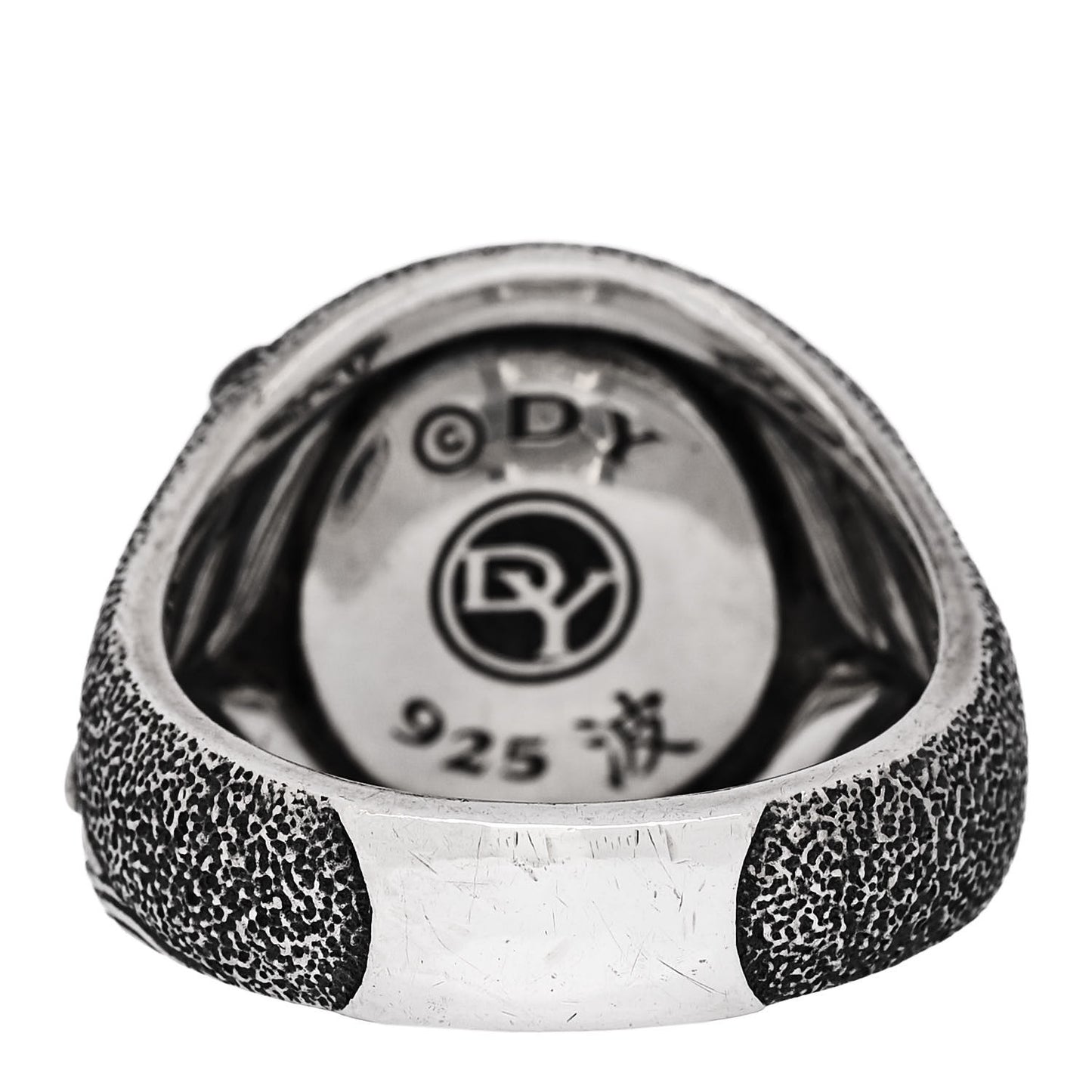 Sterling Silver Black Diamond Waves Skull Ring 70 13