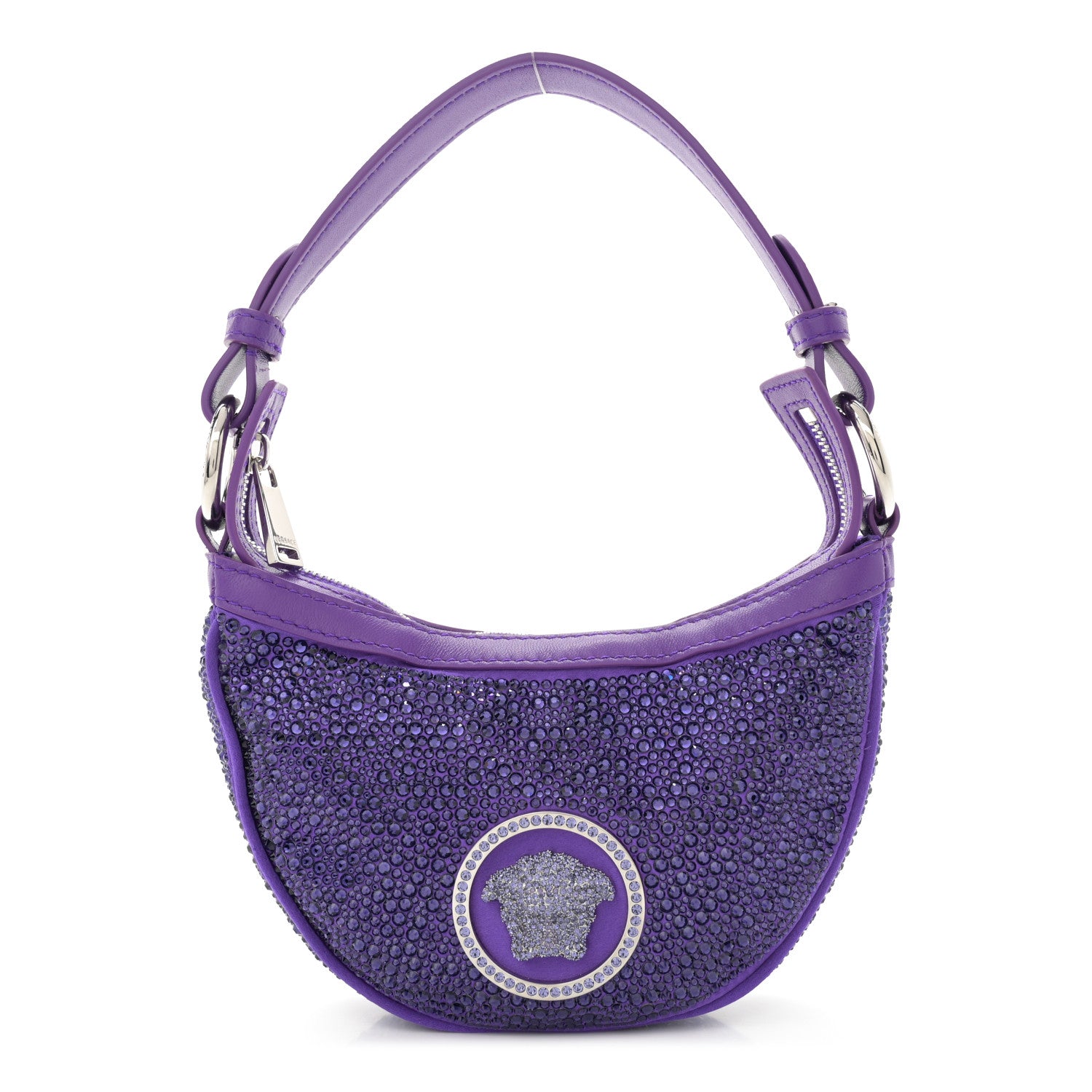 Versace Crystal Repeat Mini Hobo Purple 1 of 13