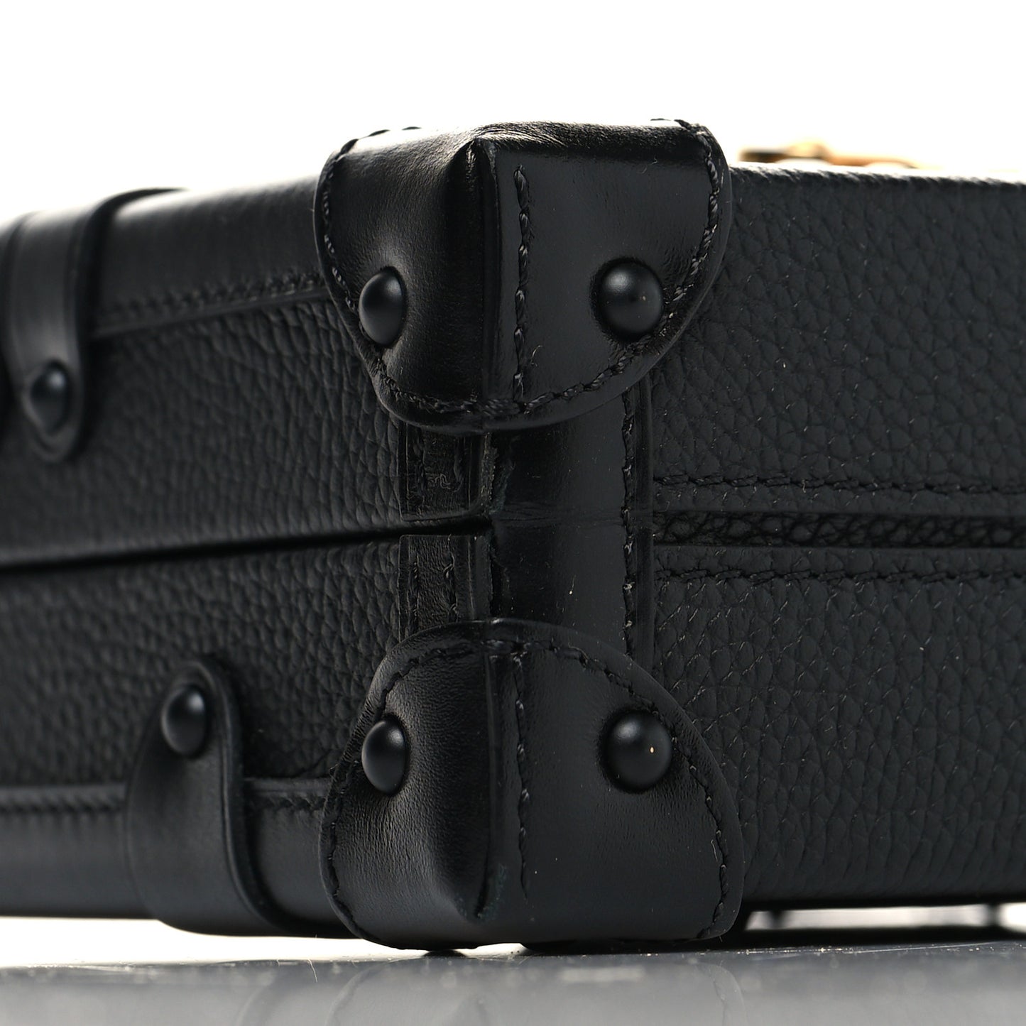 Monogram Calfskin Petite Malle Black White