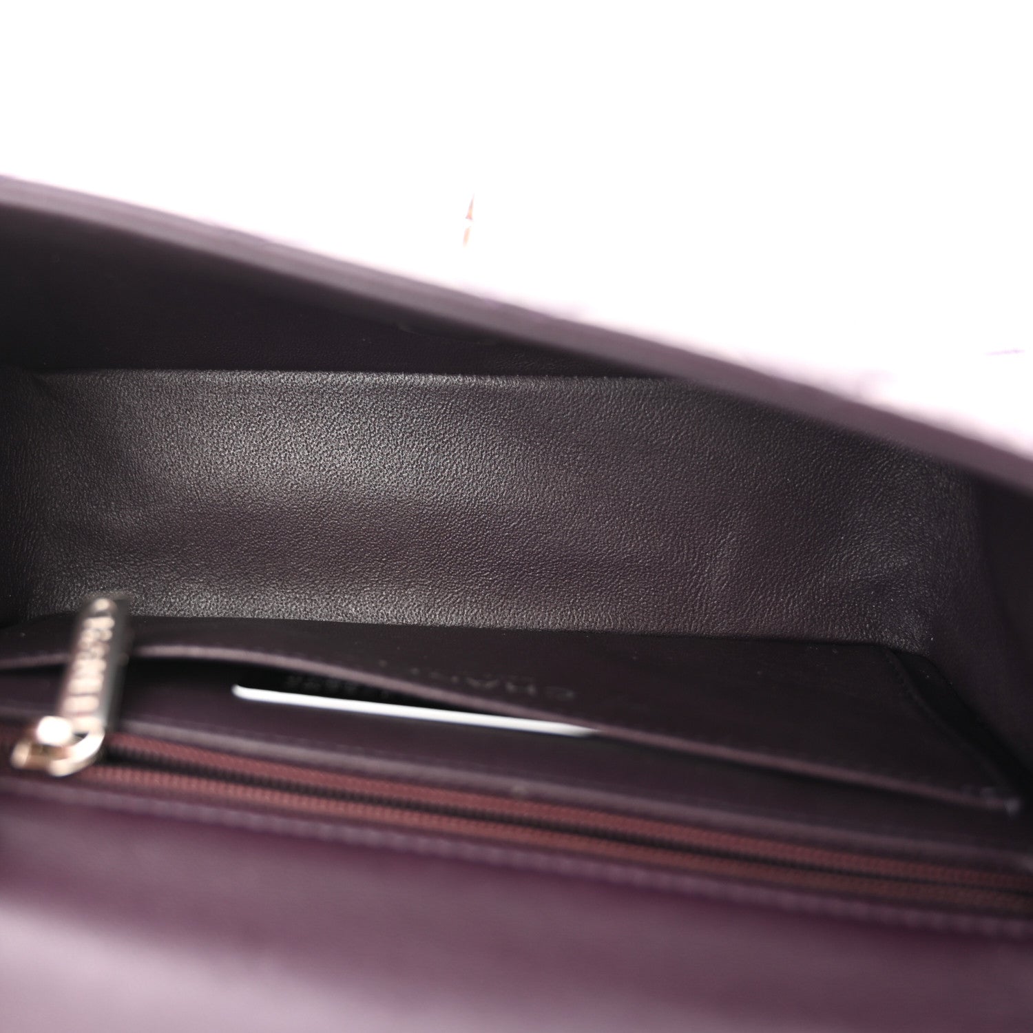 Chanel Lambskin Quilted Mini Rectangular Flap Dark Purple 5 of 12