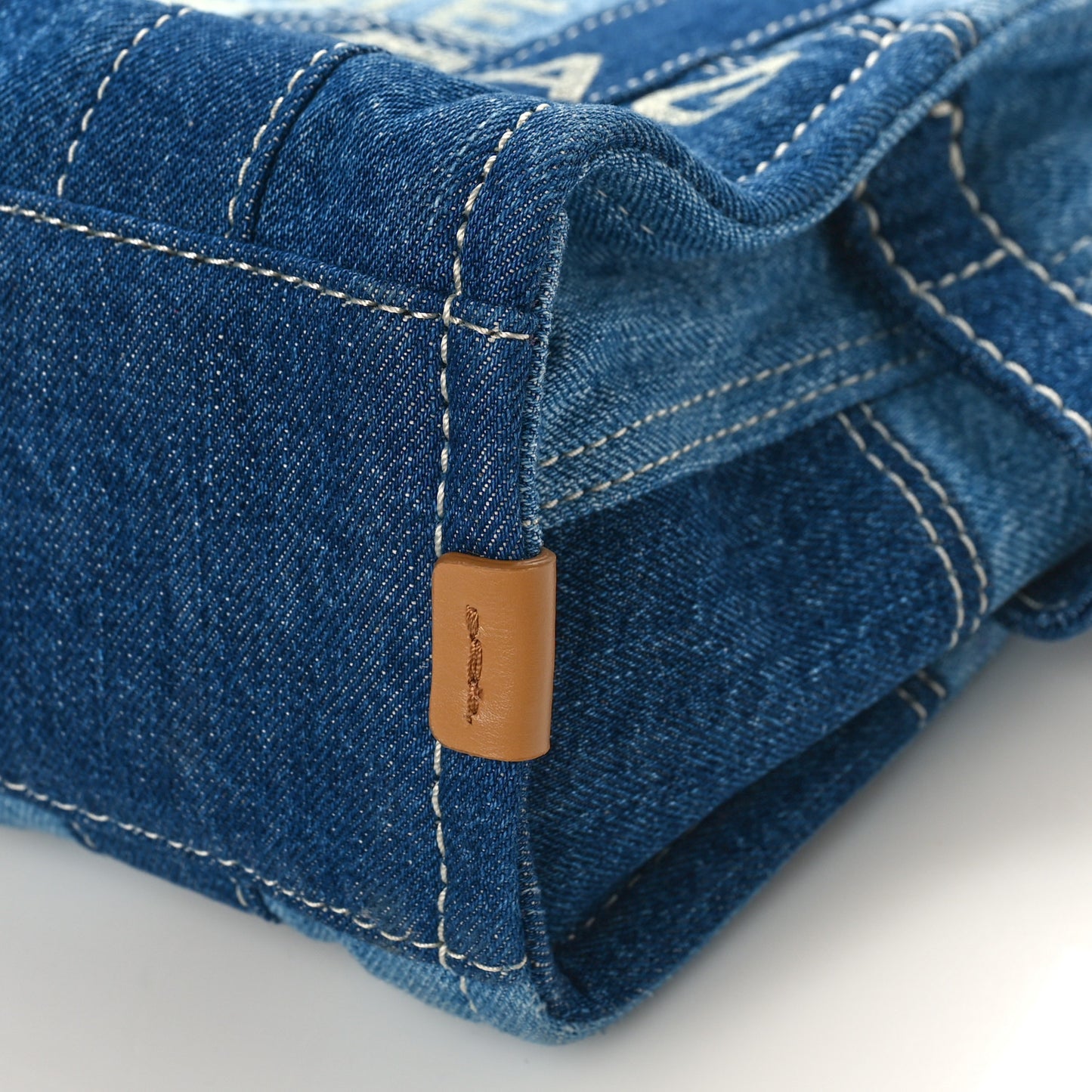 Denim Canvas Small Tote Bag Blue