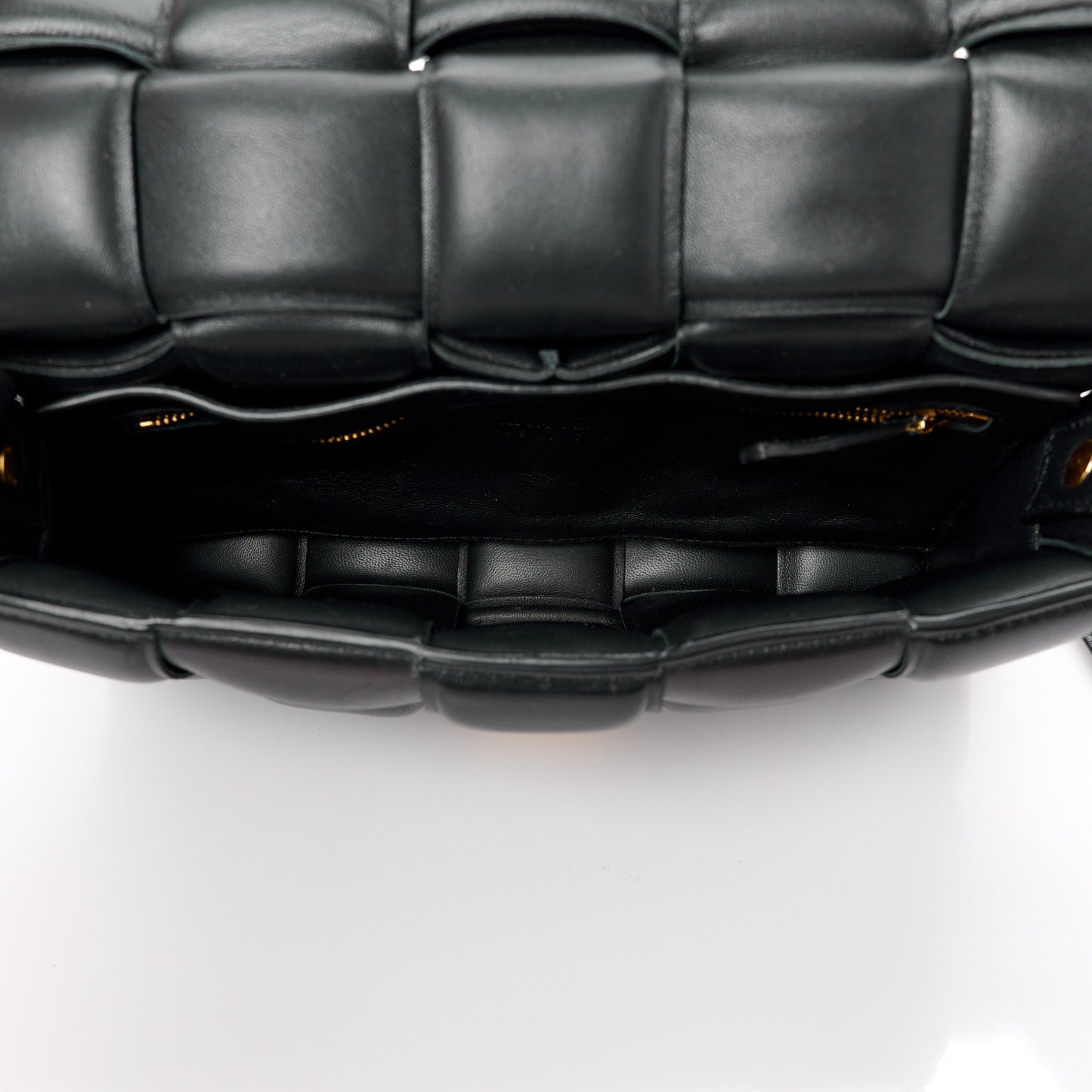 Nappa Maxi Intreccio Padded Cassette Crossbody Bag Black