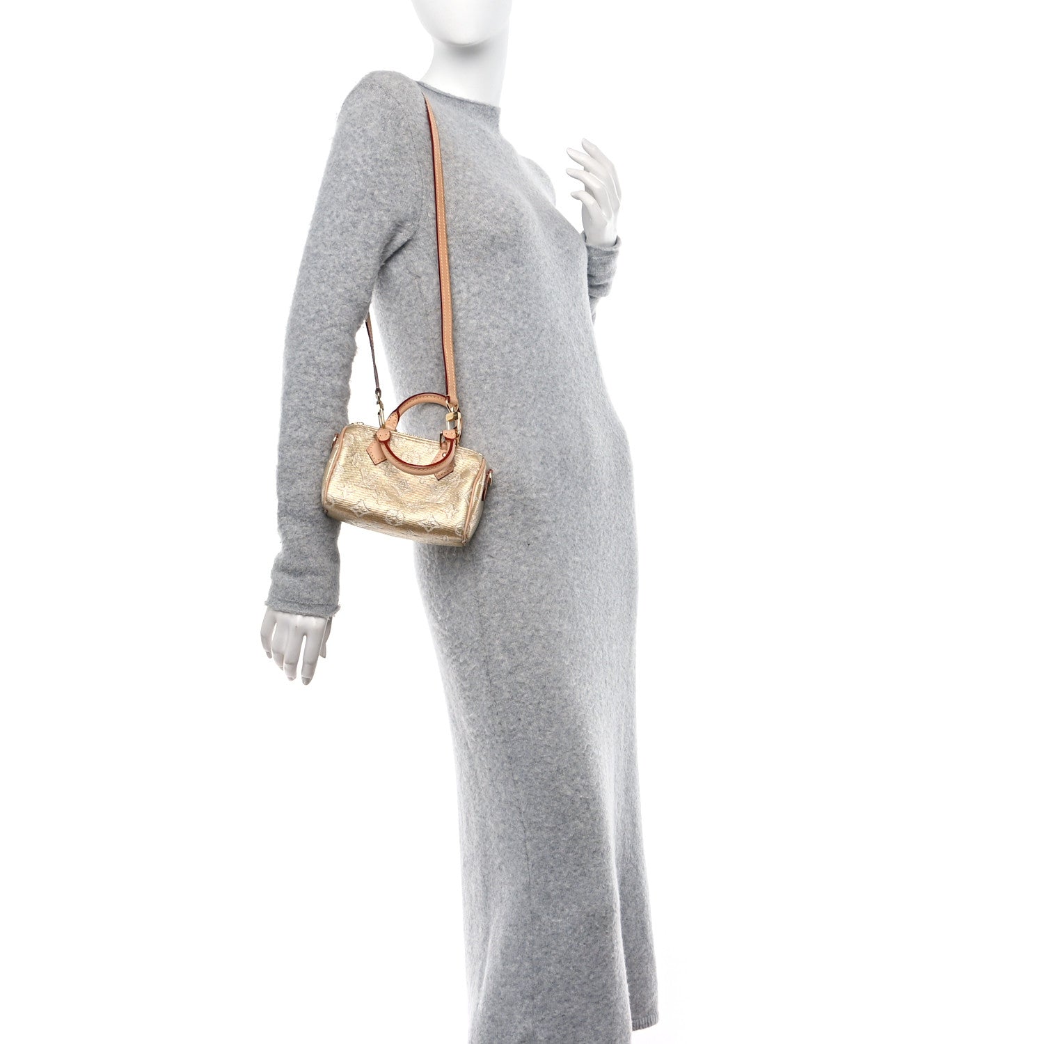 Louis Vuitton Monoglam Nano Speedy Beige 2 of 14