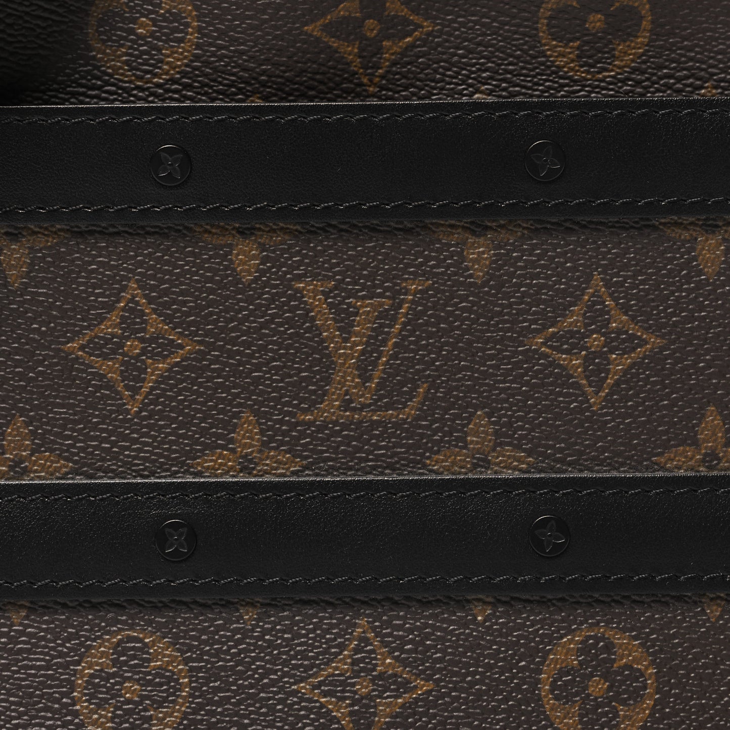 Monogram Macassar Handle Soft Trunk Black
