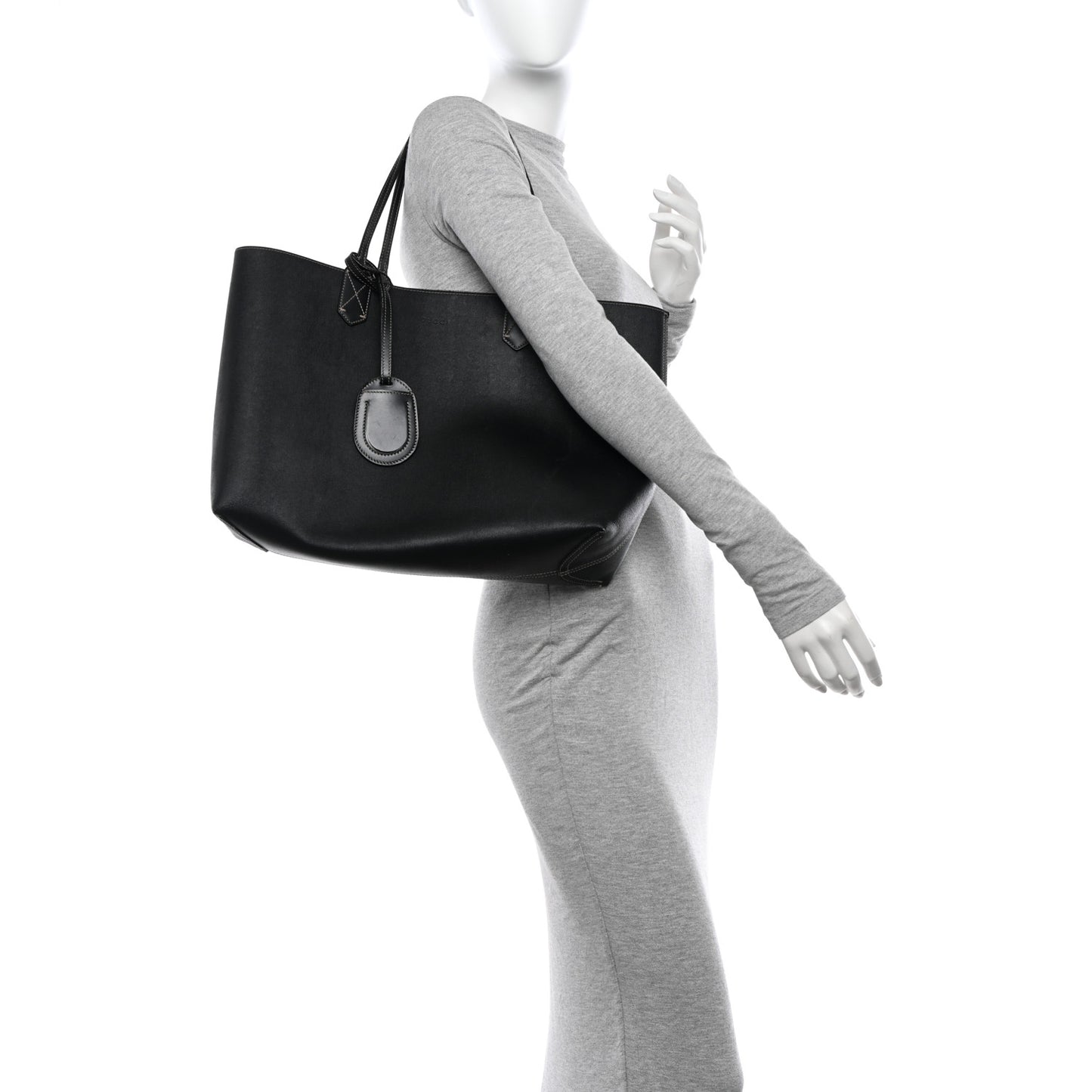Calfskin GG Supreme Monogram Medium Reversible Tote Black