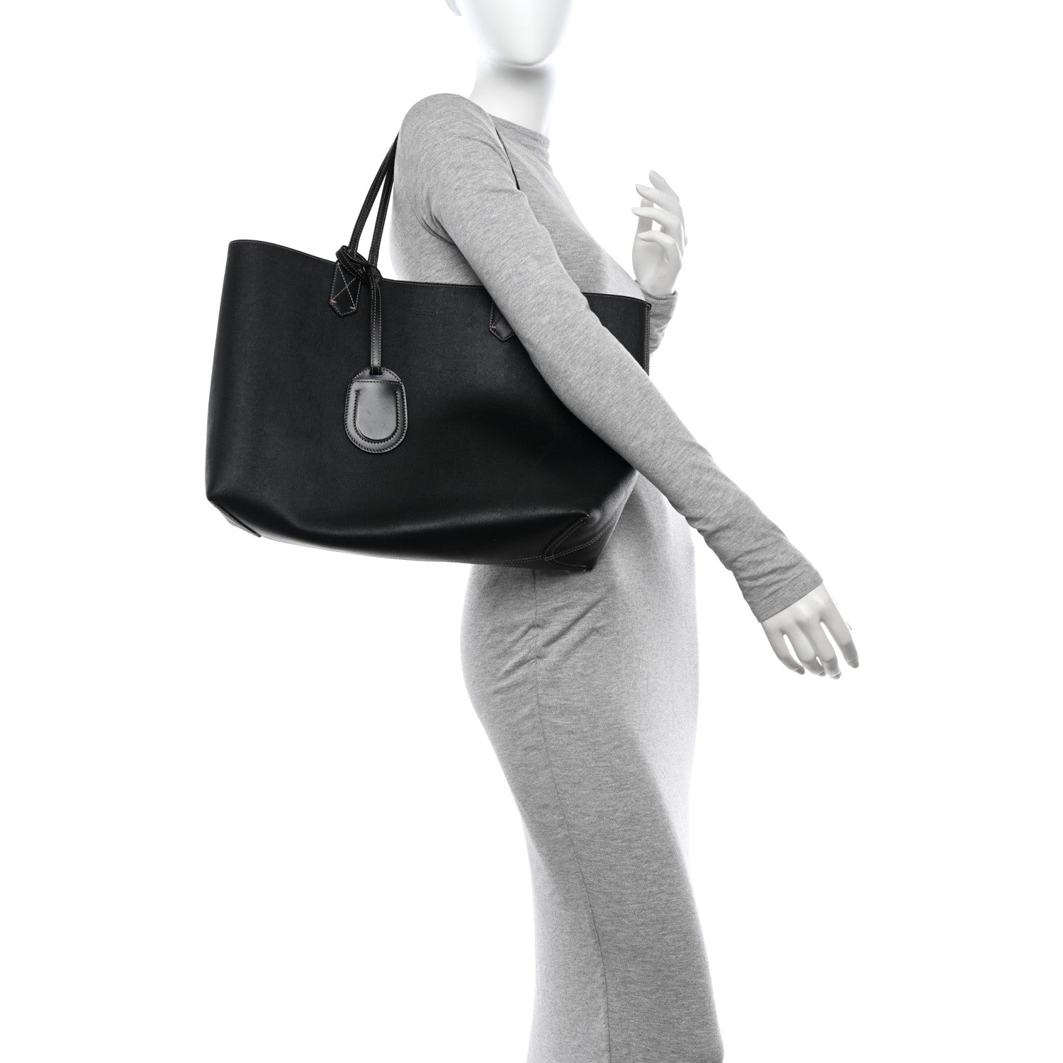 Gucci Calfskin GG Supreme Monogram Medium Reversible Tote Black 2 of 20