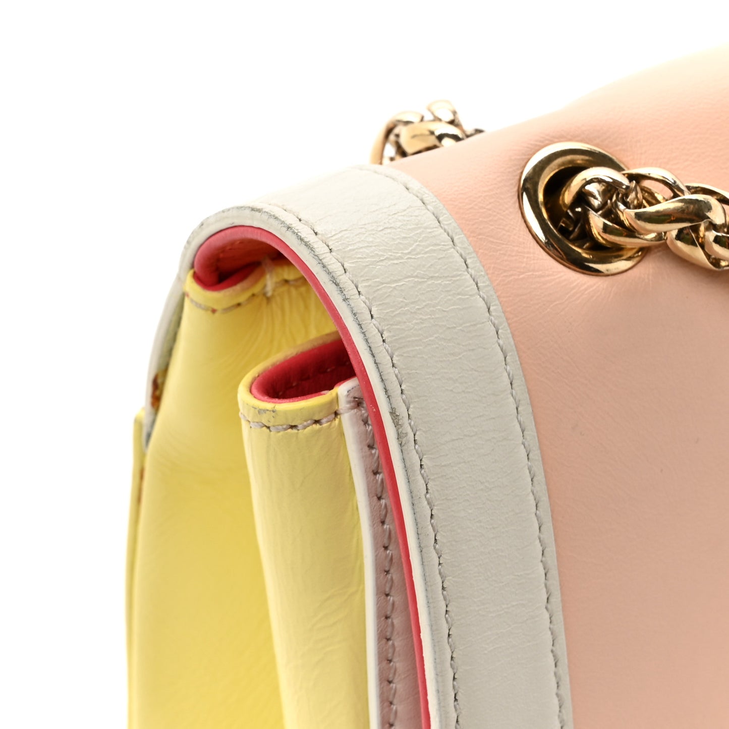 Calfskin Small Sweet Charity Shoulder Bag Multicolor